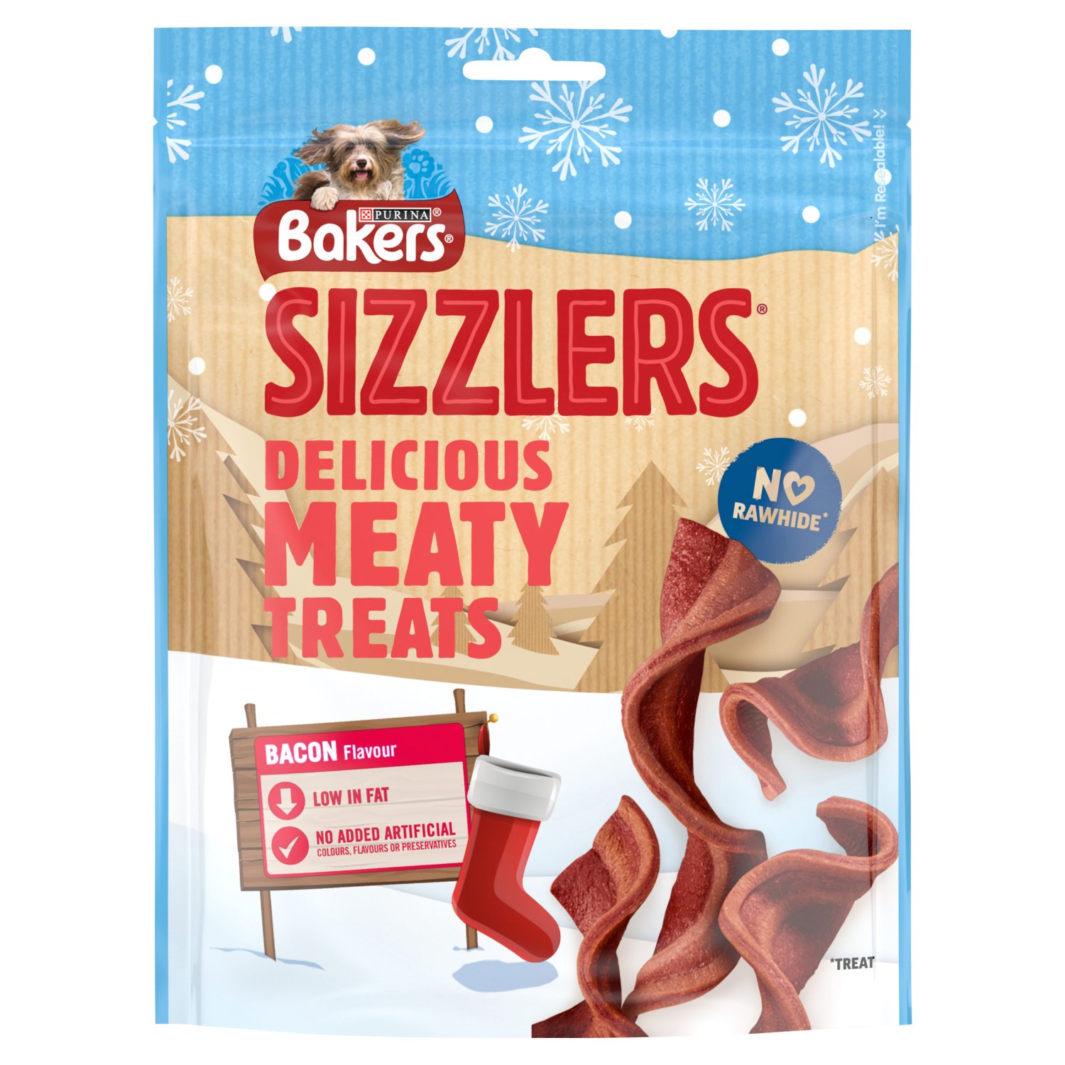 Bakers Sizzlers Meaty Treats with Bacon Dog Treats 90 g Storefront EN