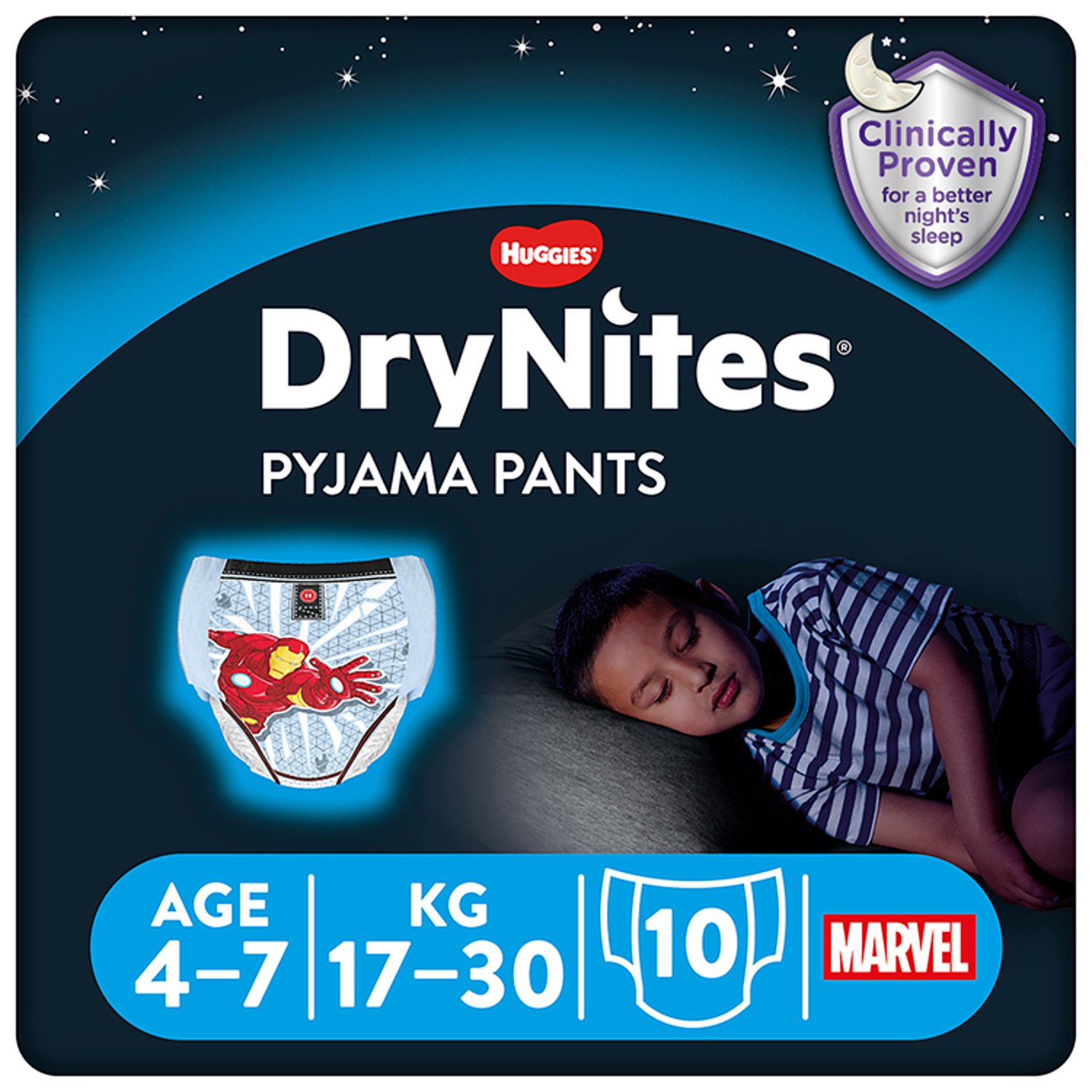 Huggies DryNites Pyjama Pants Boy 4-7 Years  (10 Piece)