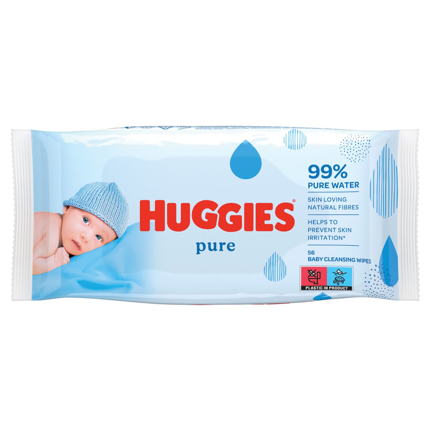 Huggies Pure Baby Wipes (56 Piece)