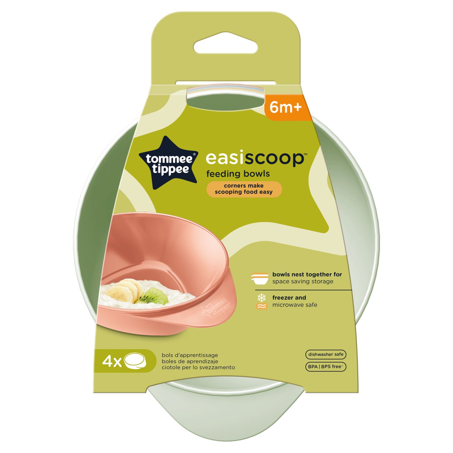 Tommee Tippee Feeding Bowls 7+ Months 4 Pack (4 Piece)