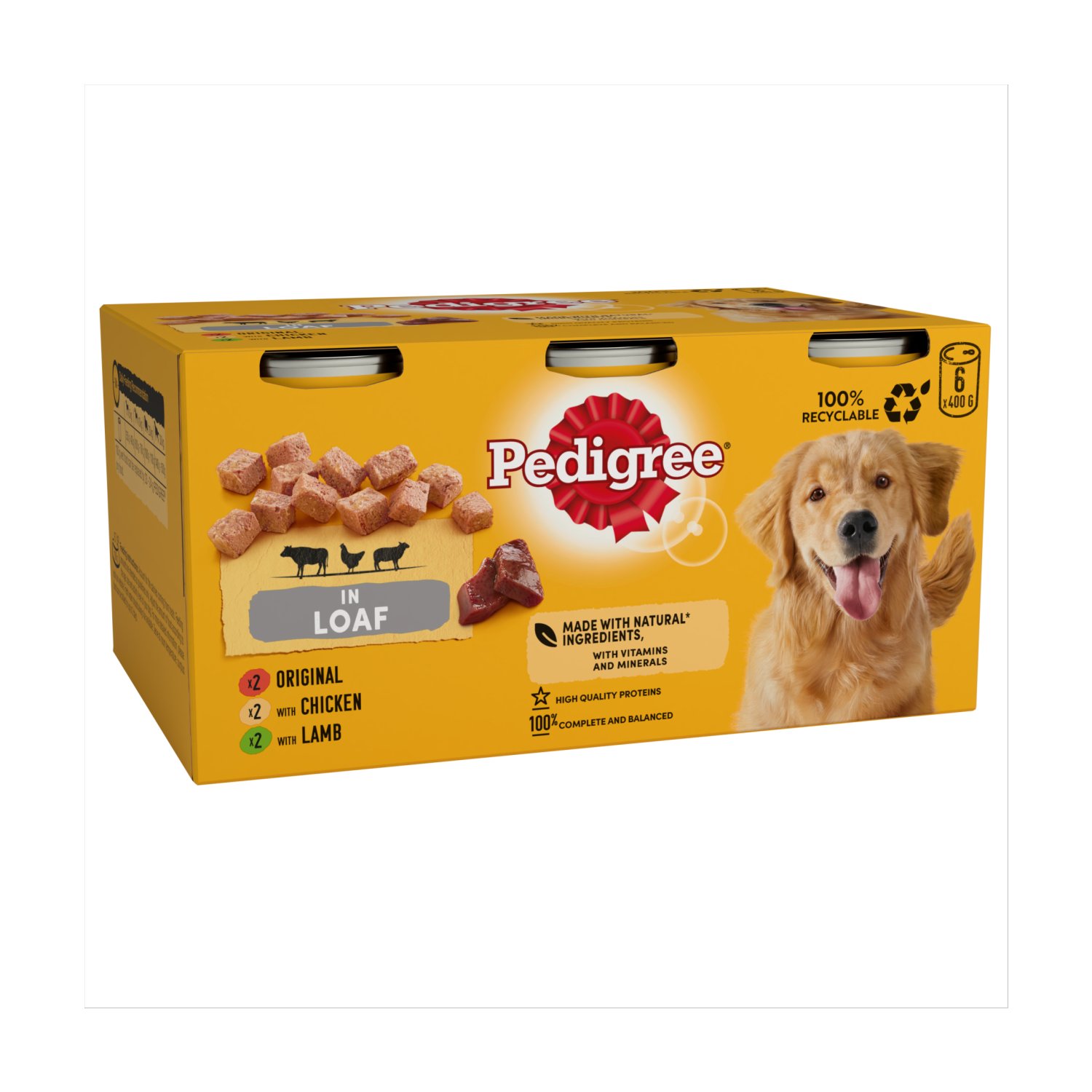 Pedigree Selection in Loaf Dog Food 6 Pack (400 g)