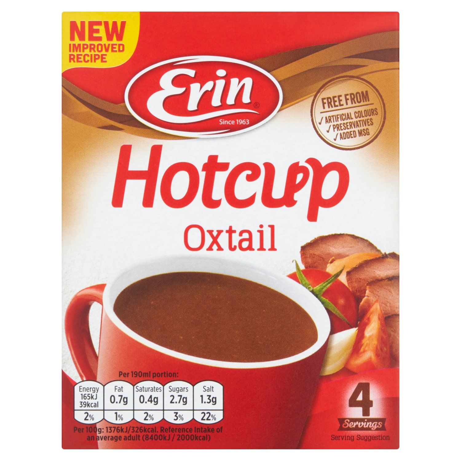 Erin Hotcup Oxtail Soup 4 Servings (48 g)