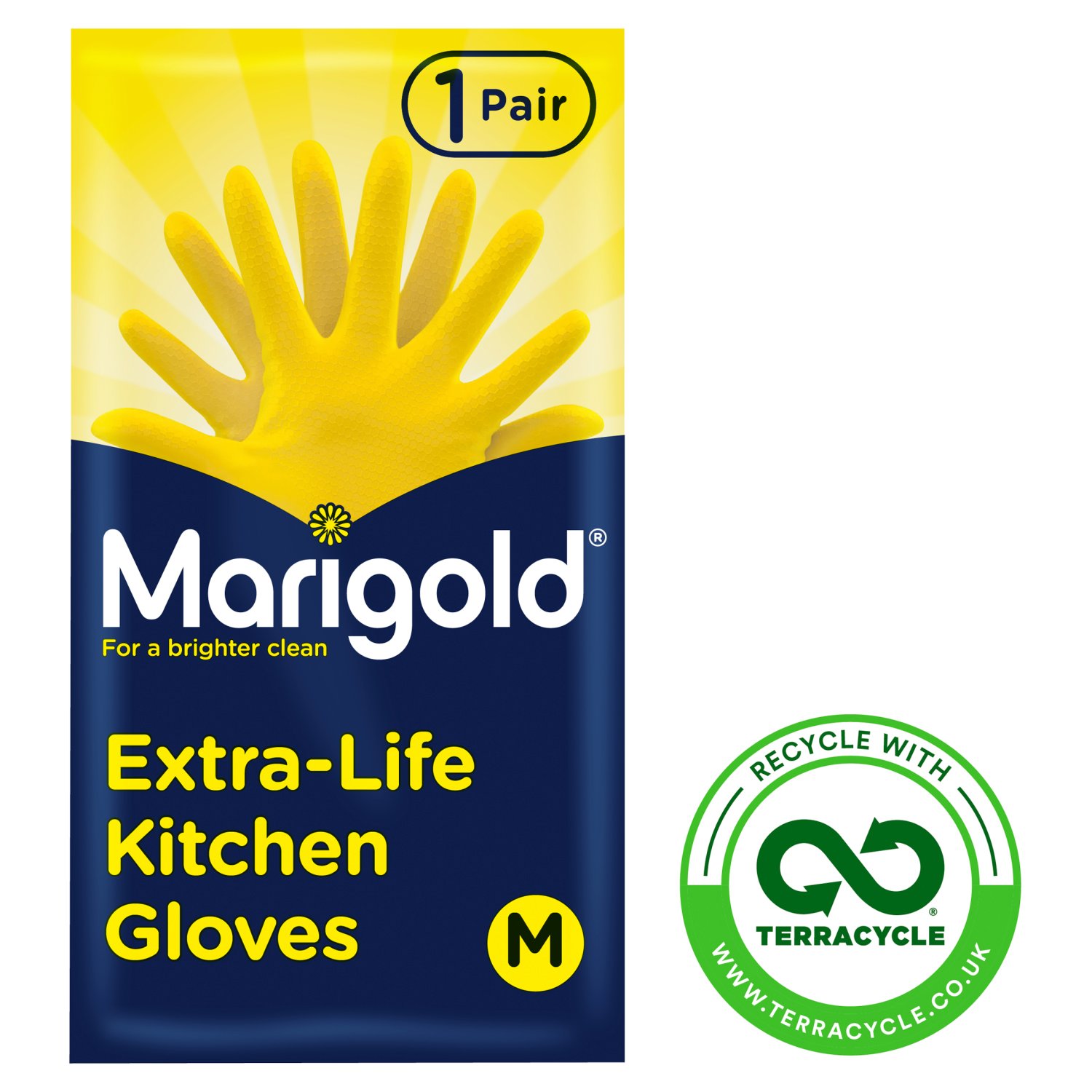 Marigold Medium Extra-Life Kitchen Gloves (1 Piece)