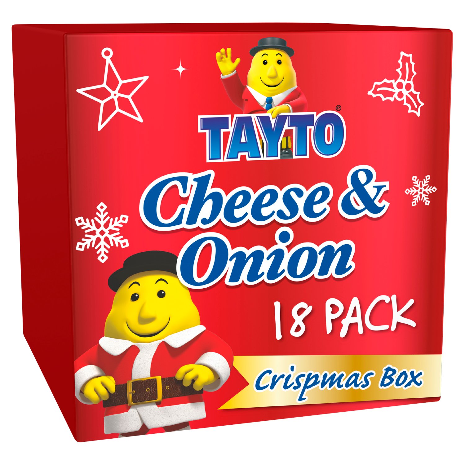 Tayto Cheese & Onion Crisps Crispmas Box 18 Pack (25 g)