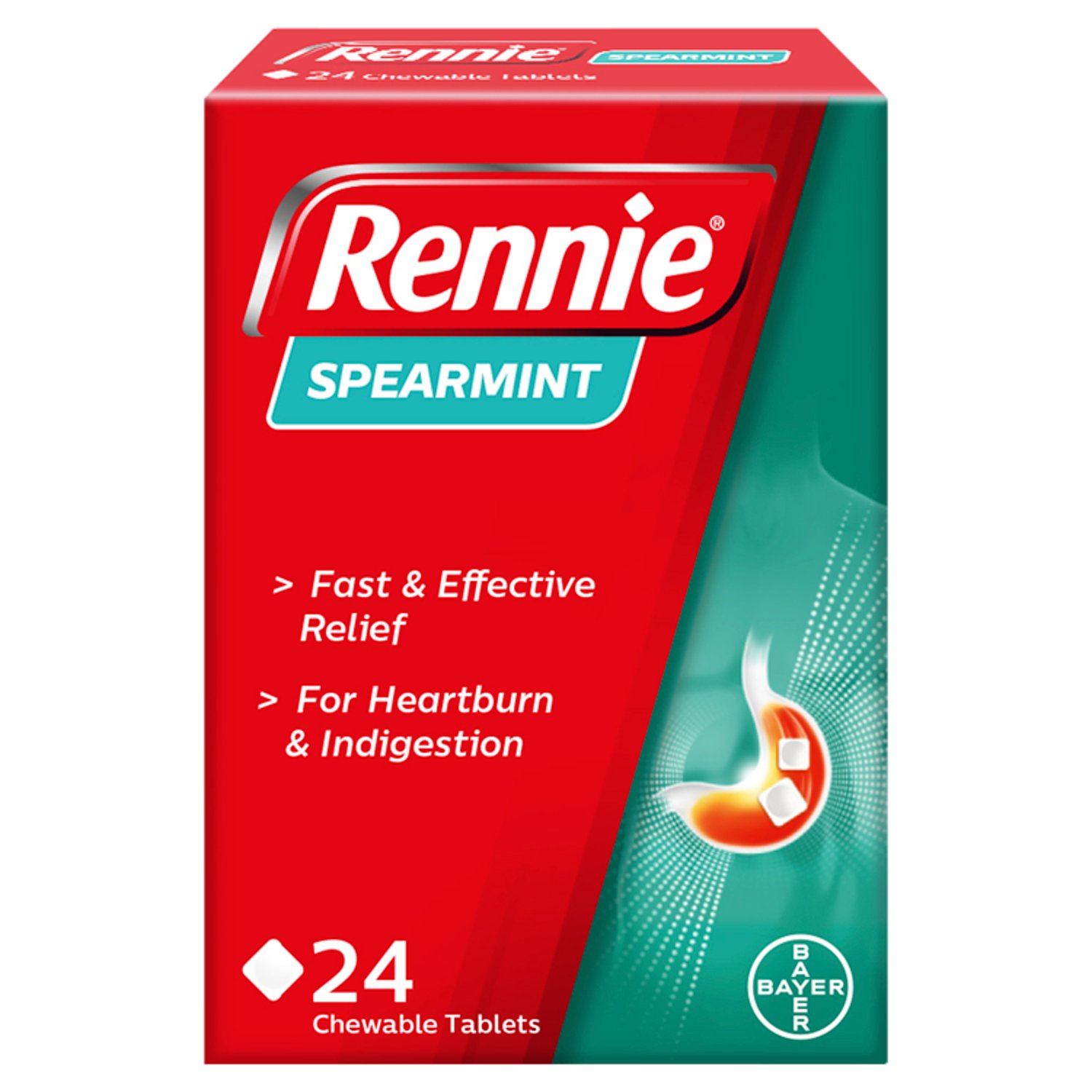 Rennie Spearmint Tablets (24 Piece)