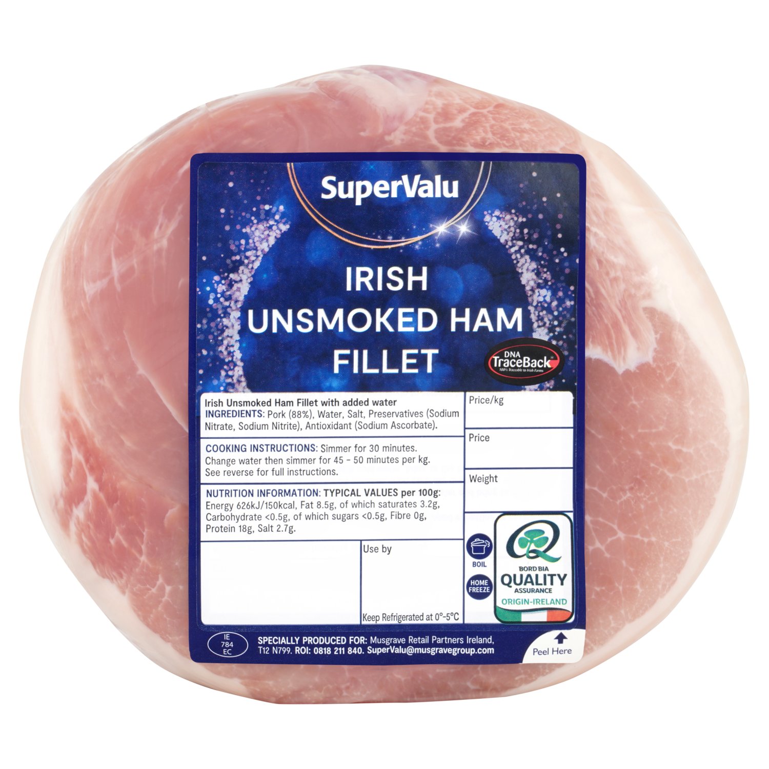 SuperValu Fresh Irish Unsmoked Ham Fille (2 kg)