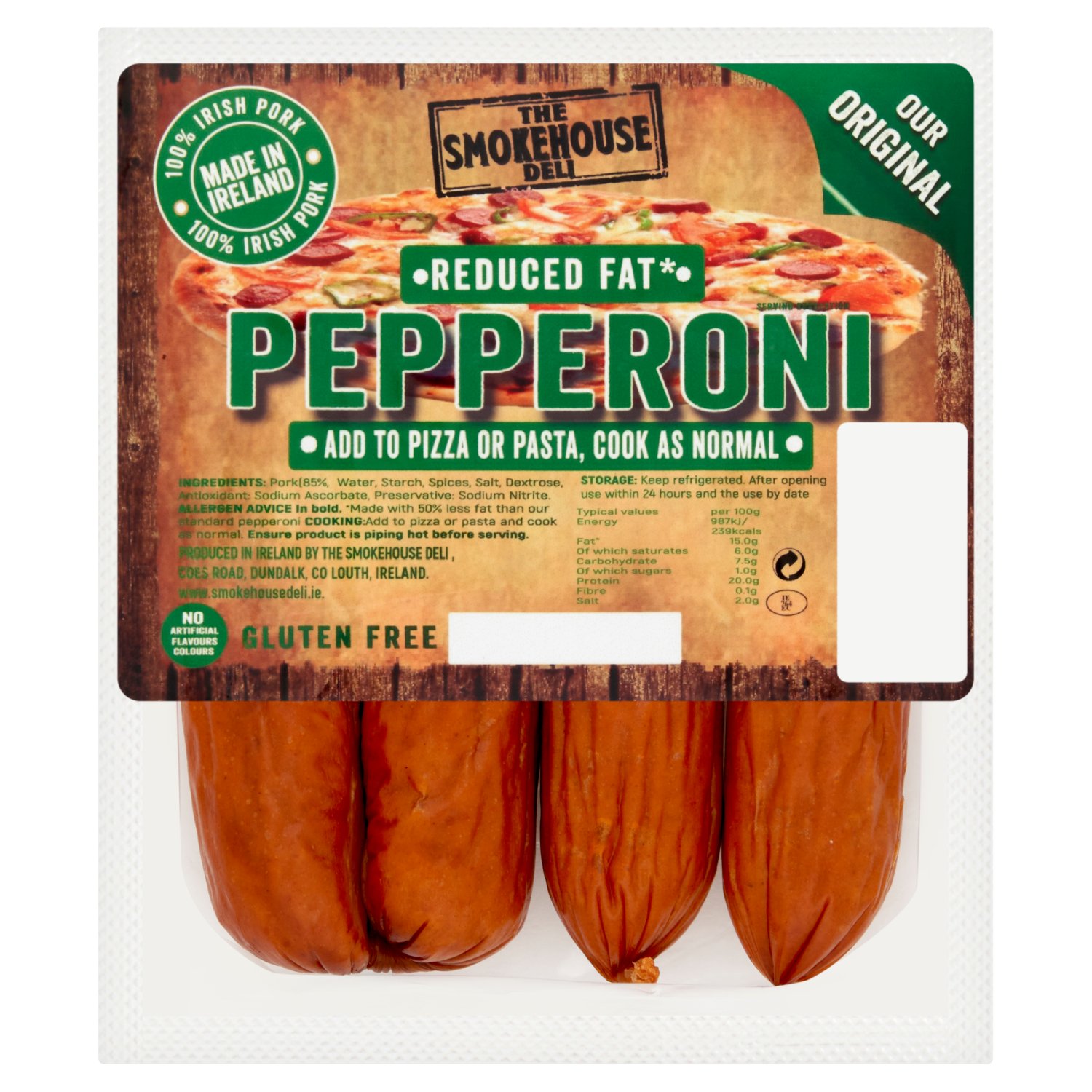 The Smokehouse Deli Naturally Smoked Pepperoni   (200 g)