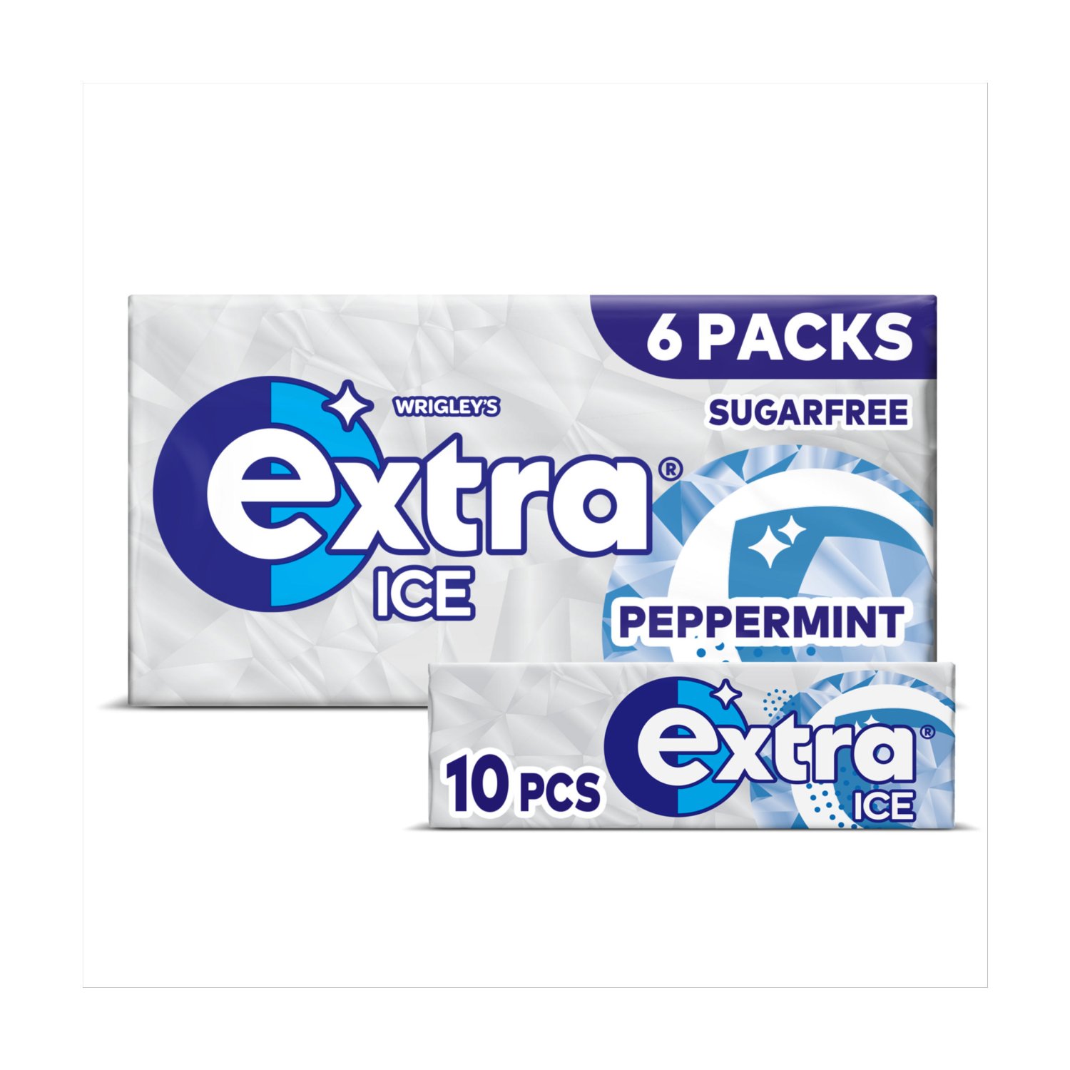 Wrigley's Extra Ice Peppermint 6 x 10 Piece Pack (14 g)