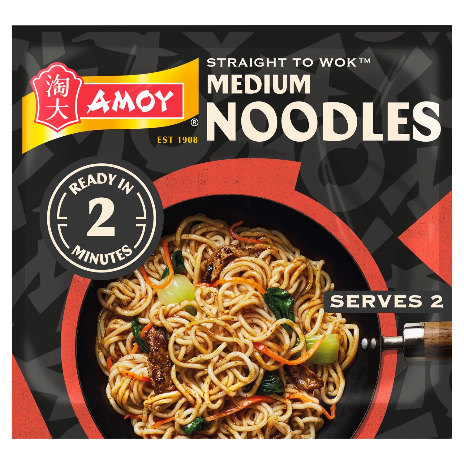 Amoy Straight to Wok Medium Noodles (300 g)