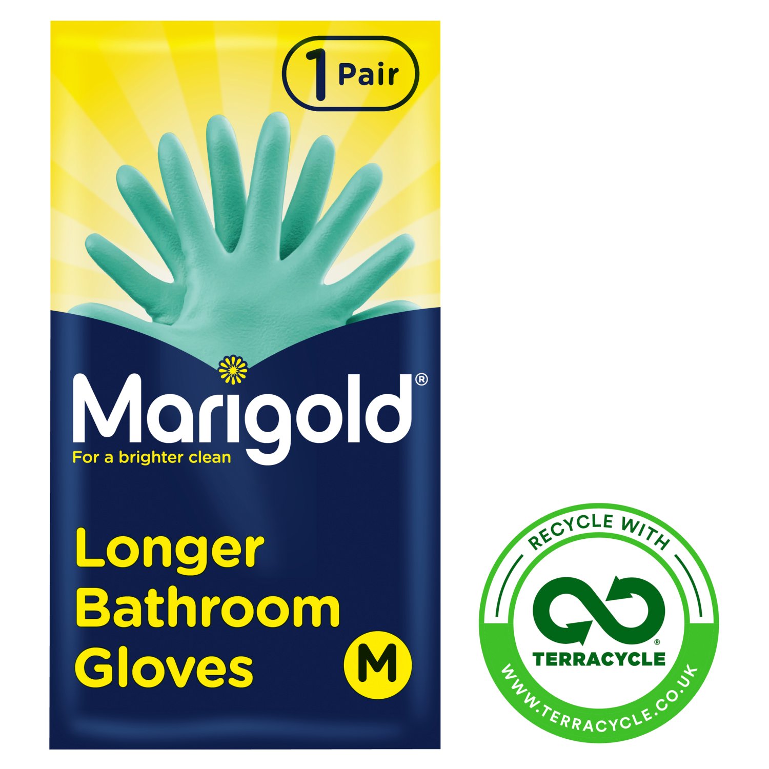 Marigold Medium Long Bathroom Gloves  (1 Piece)