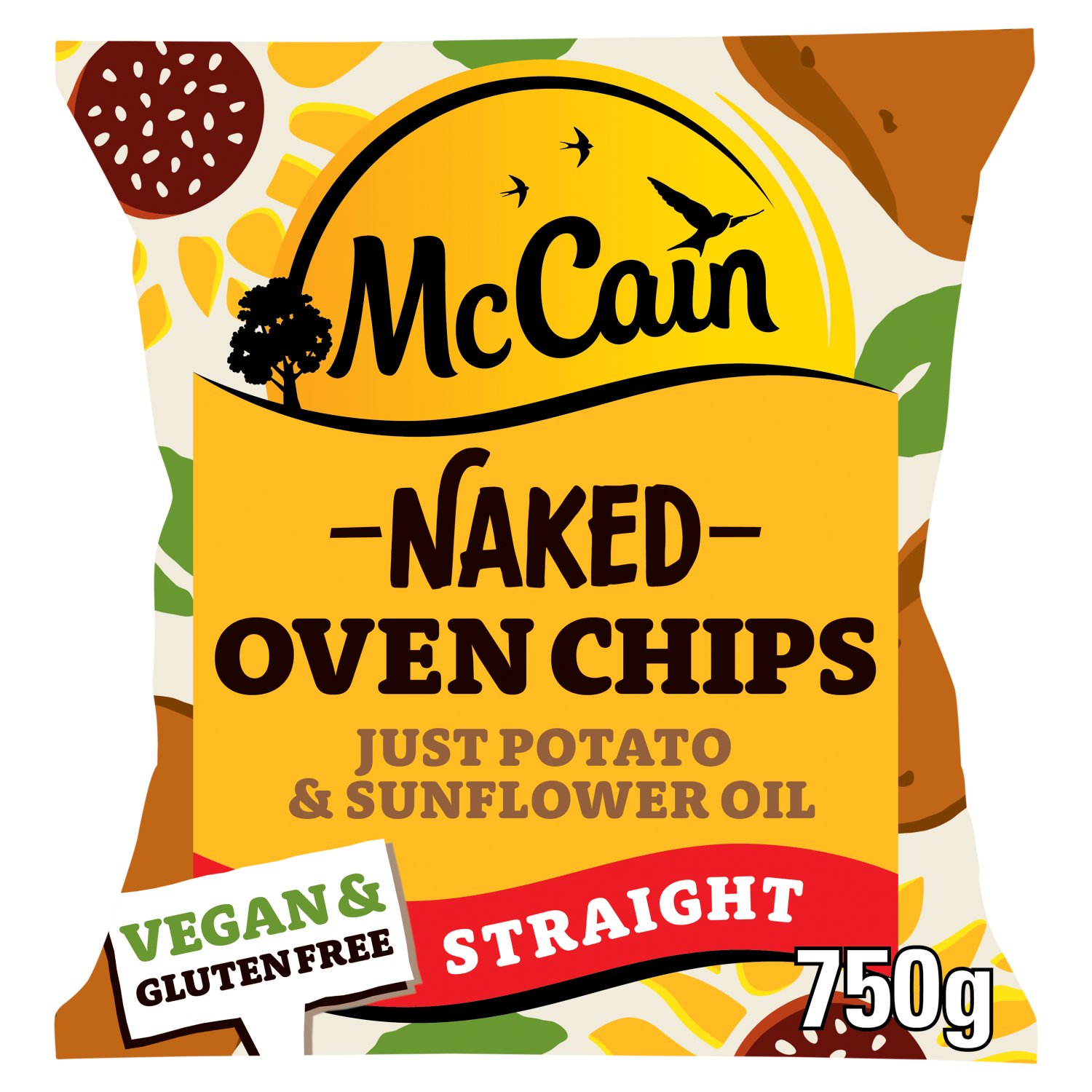 McCain Naked Straight Oven Chips  (750 g)