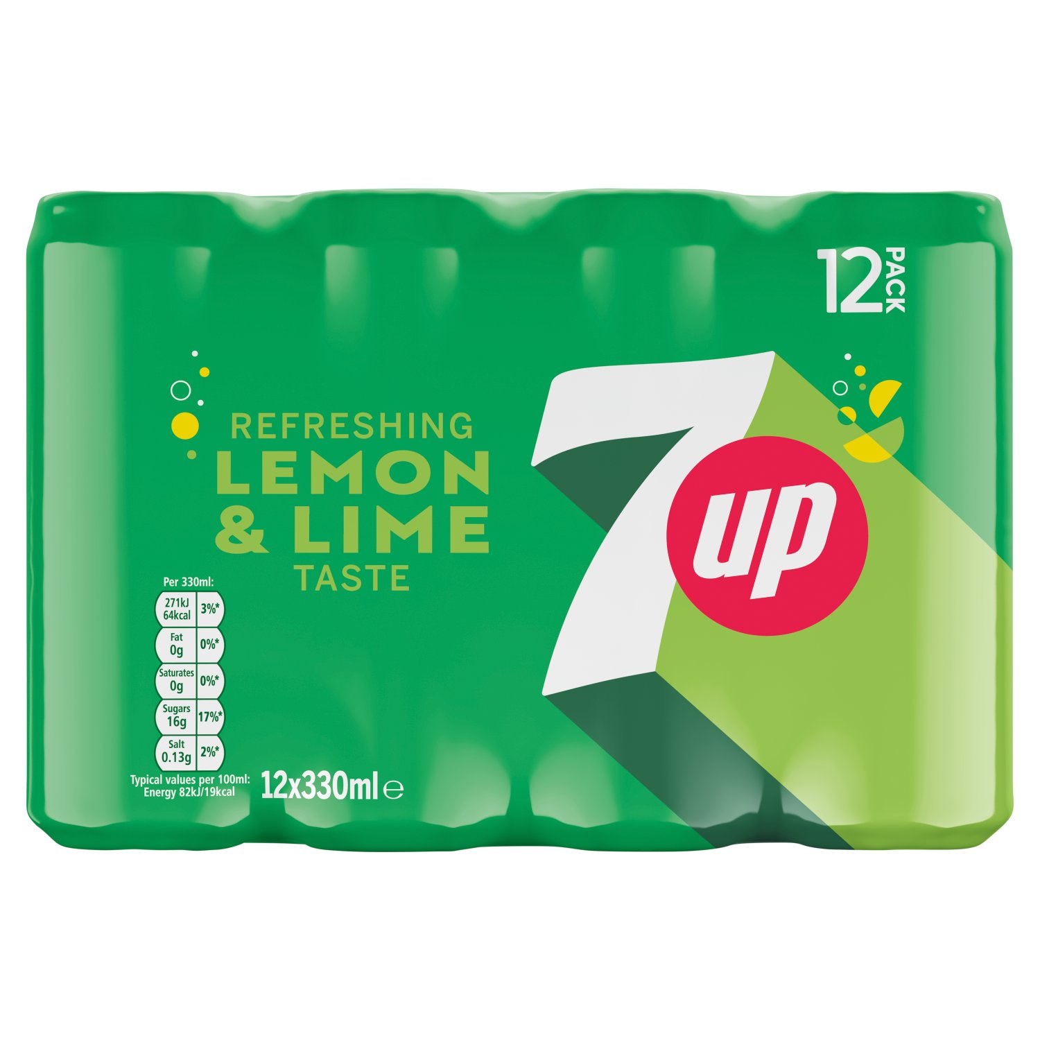 7UP Lemon & Lime Can 12 Pack (330 ml)