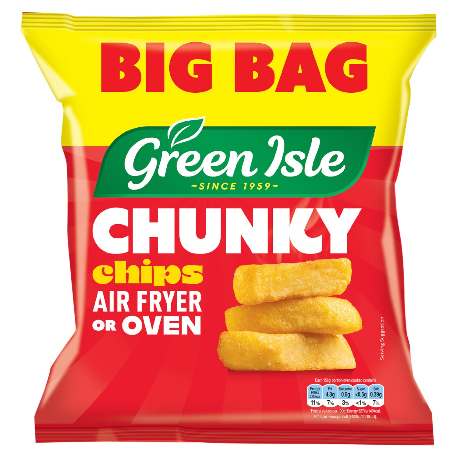 Green Isle Chunky Cut Oven Chips (1.3 kg)