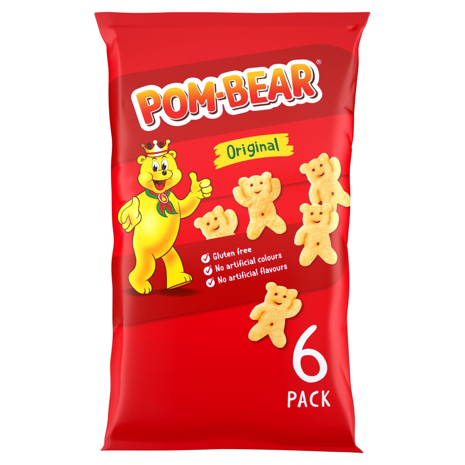 Pom-Bear Original Crisps 6 Pack (78 g)