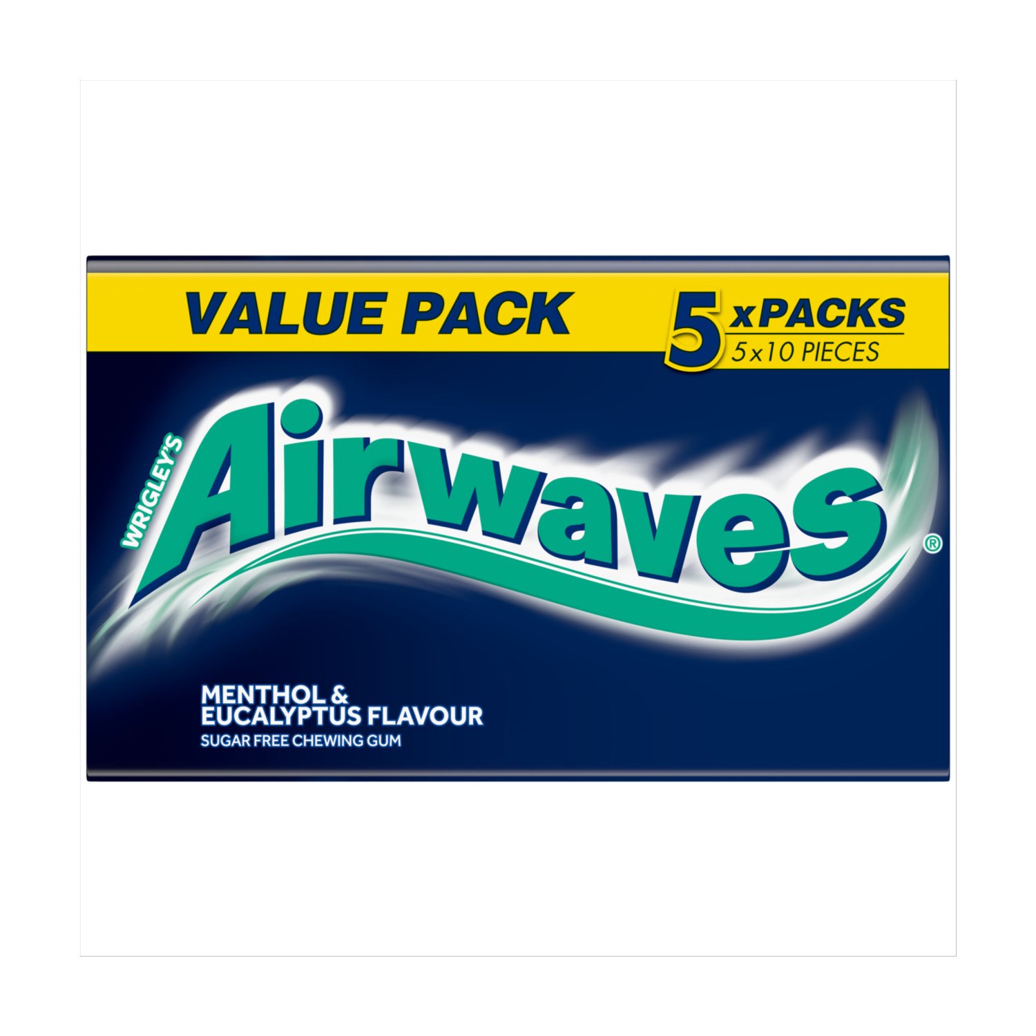 Wrigley's Airwaves Menthol Eucalyptus Chewing Gum 5 Pack Value Pack (14 g)