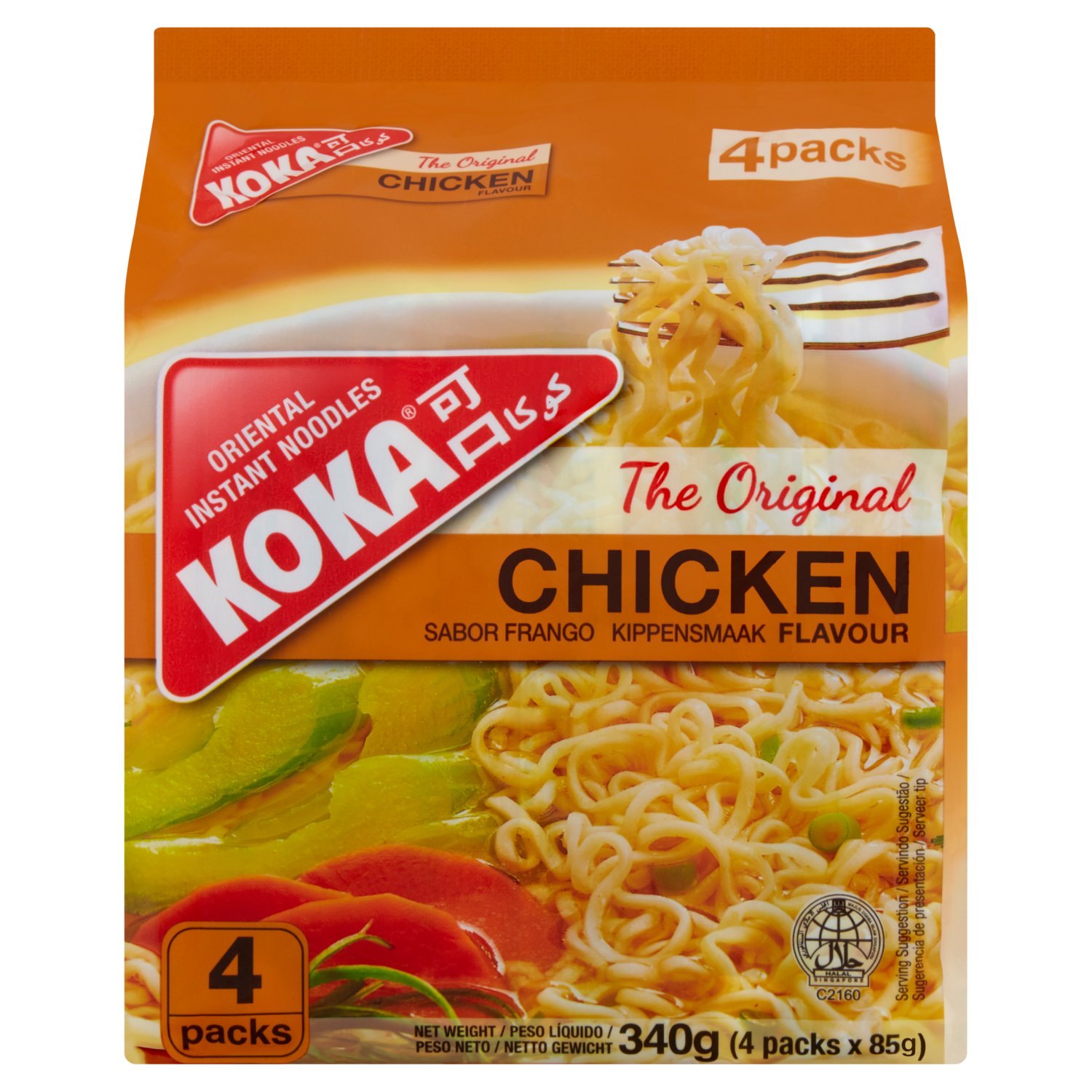 Koka Original Chicken Noodles 4 Pack (85 g)