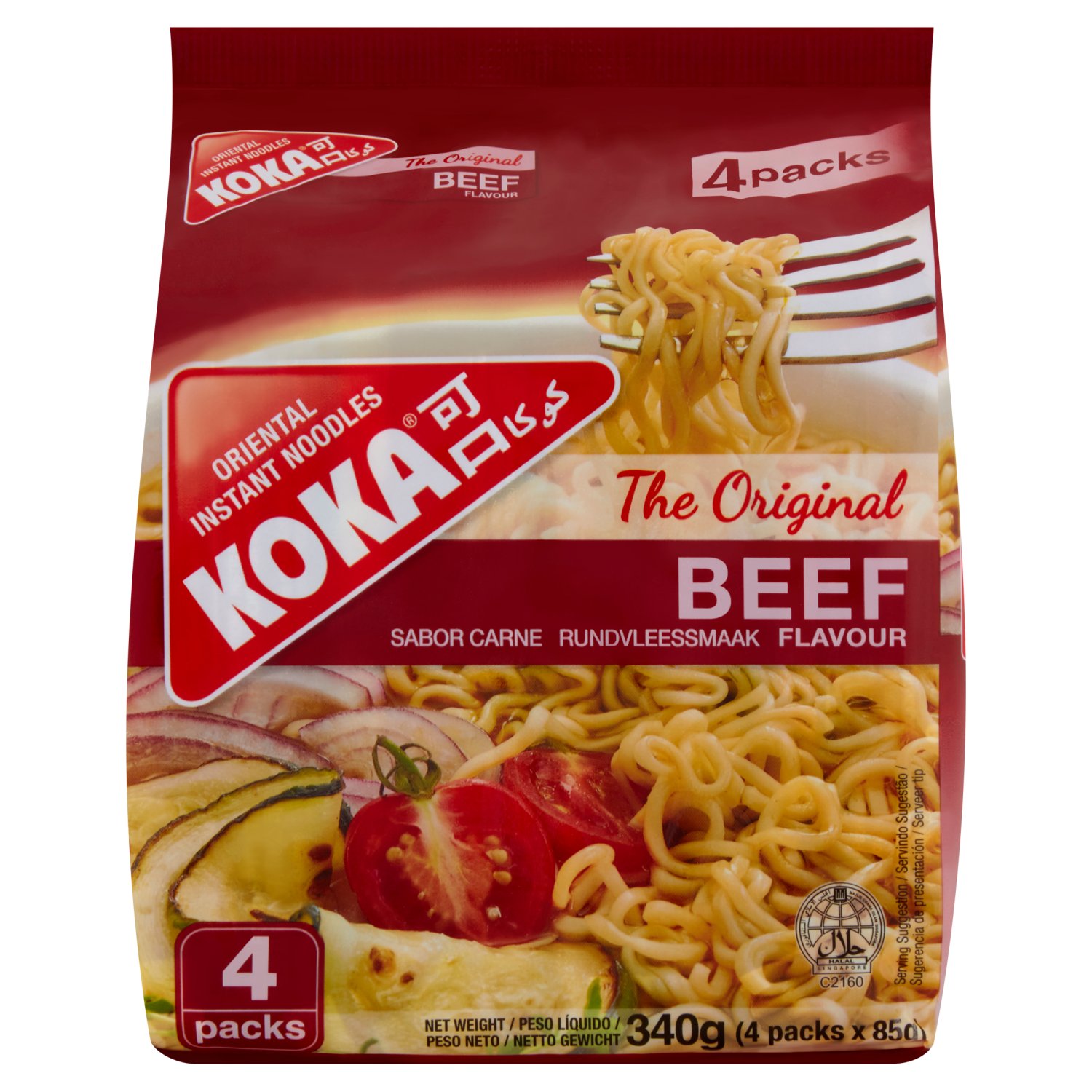 Koka Original Beef Noodles 4 Pack (85 g)