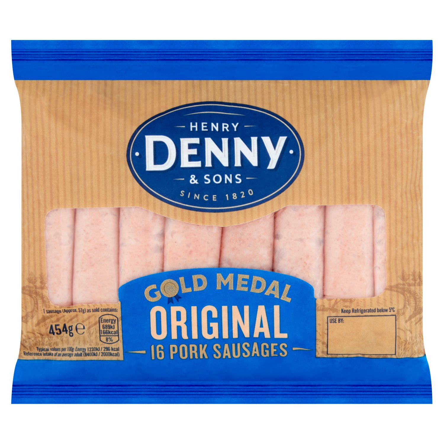 Denny Gold Medal 16 Sausages (454 g)