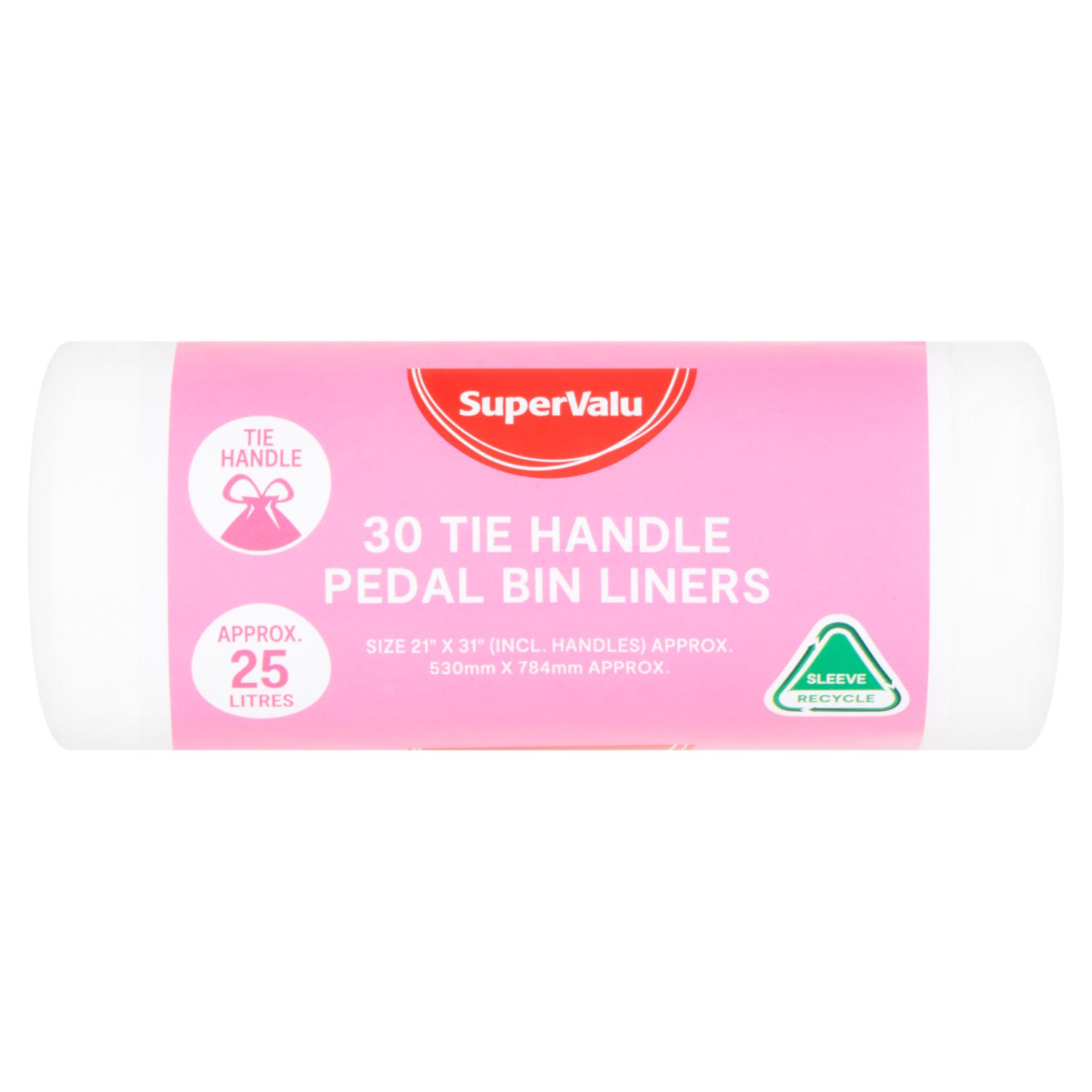 SuperValu 25ltr Tie Handle Pedal Bin Liner (30 Piece)