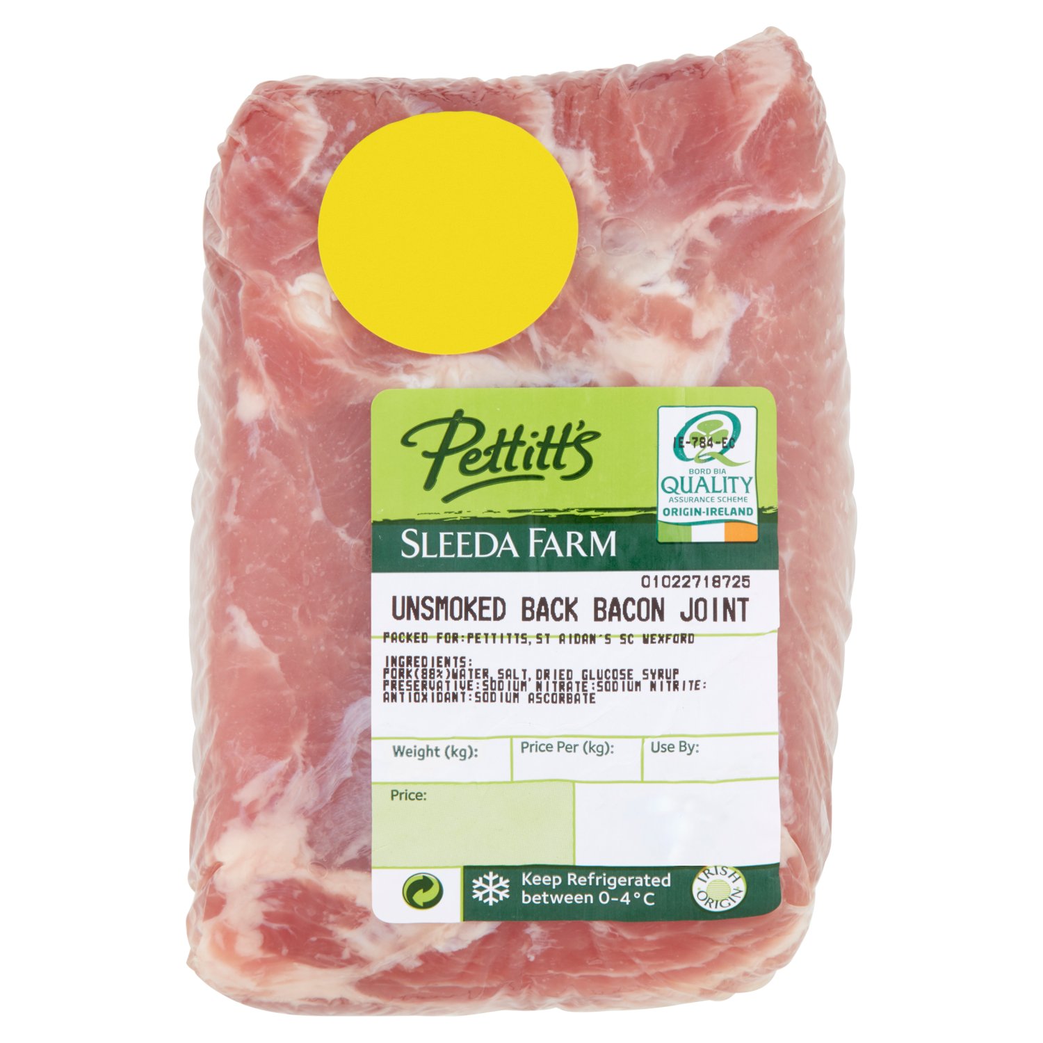 Pettitts Sleeda Farm Back Bacon (800 g)