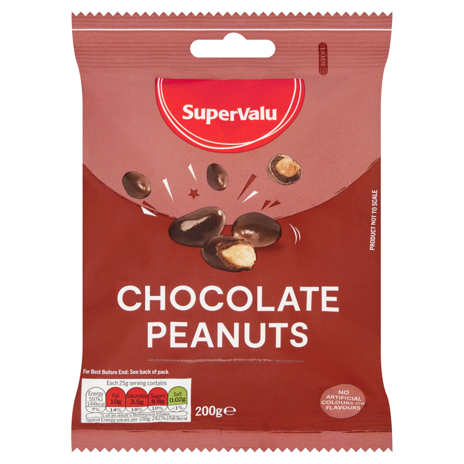 SuperValu Roasted Peanuts in Milk Chocolate Bag (200 g)