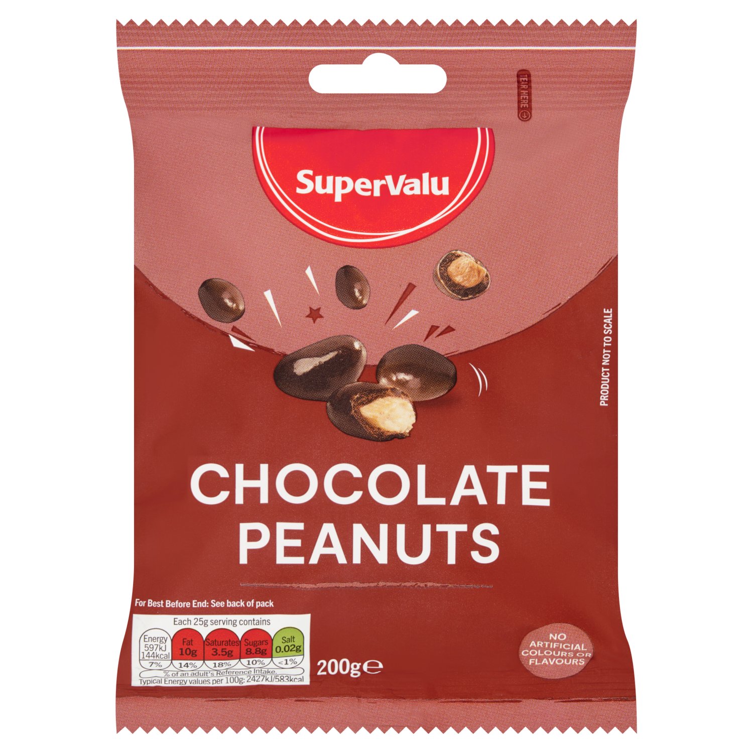 SuperValu Roasted Peanuts in Milk Chocolate Bag (200 g)