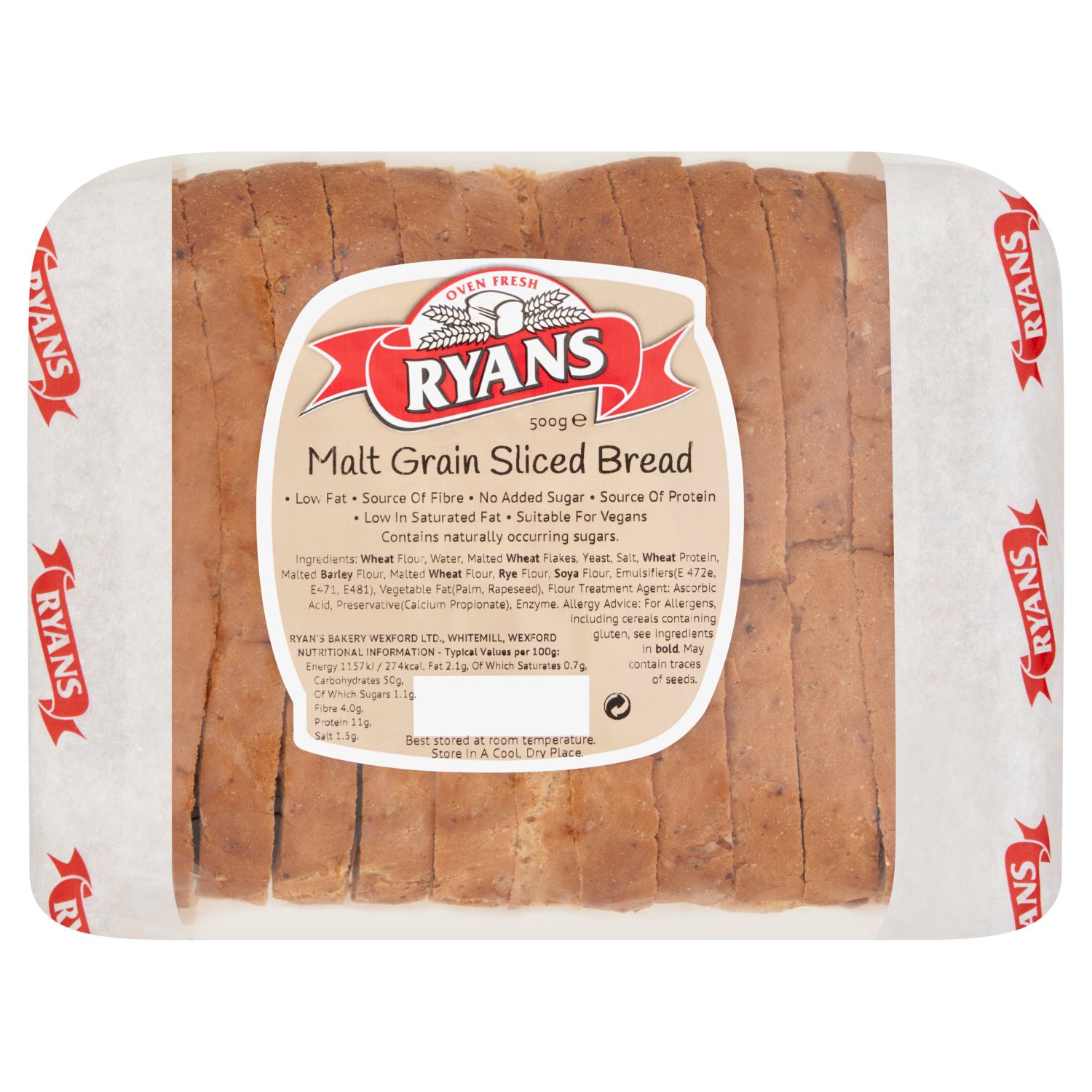 Ryans Malt Grain Sliced (500 g)