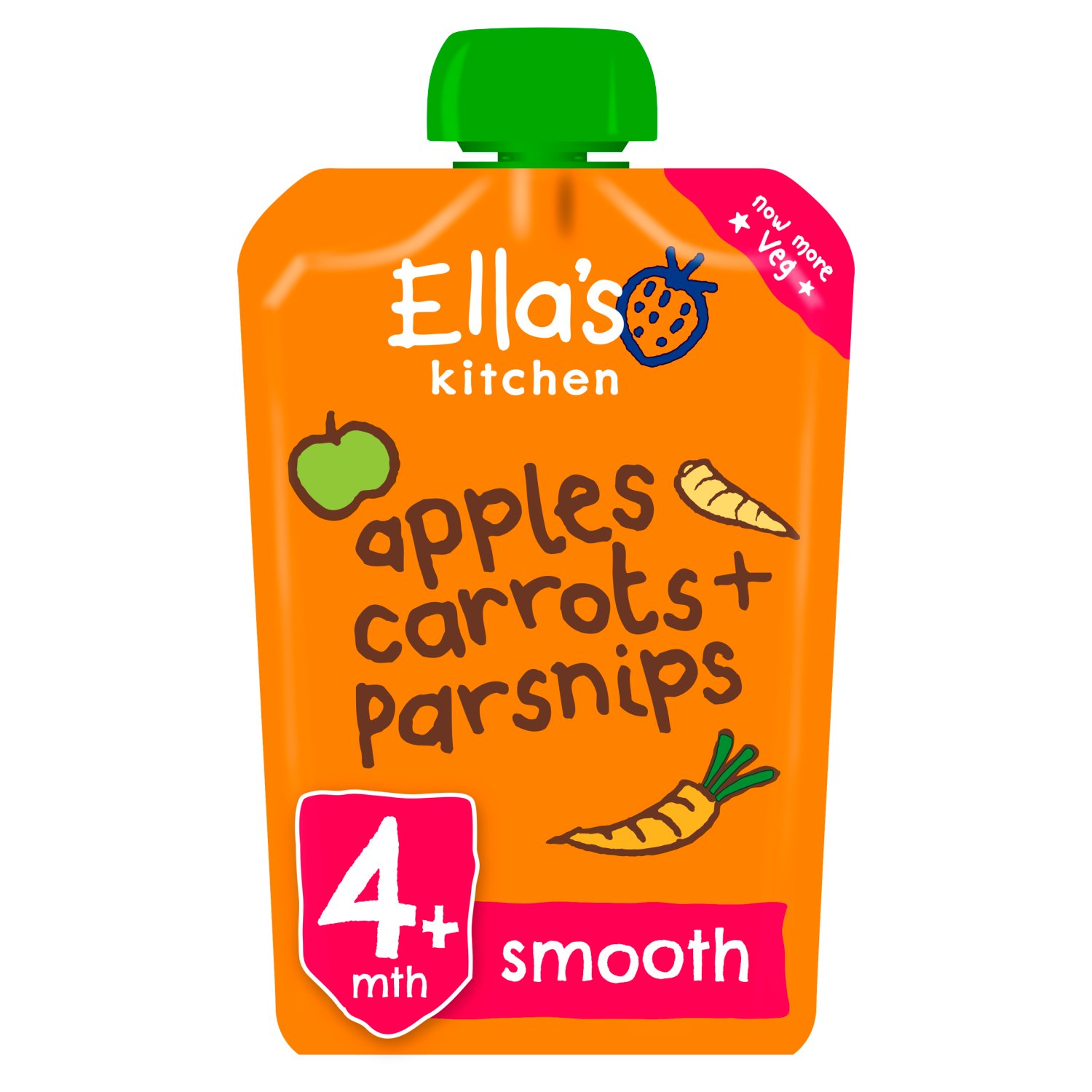 Ella's Kitchen Apples, Carrots & Parsnips 4+ Months (120 g)