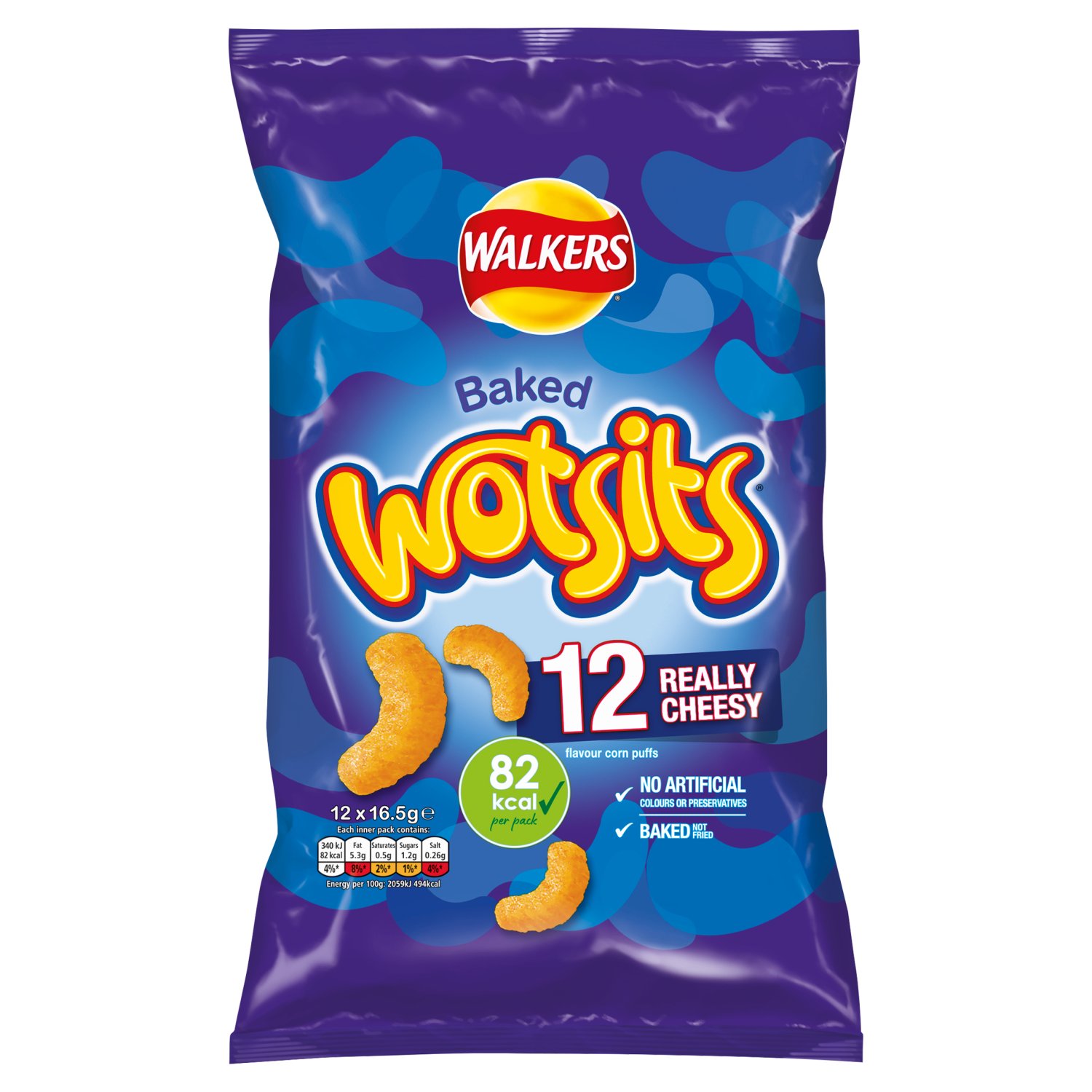 Walkers Baked Cheesy Wotsits 12 Pack (16.5 g)