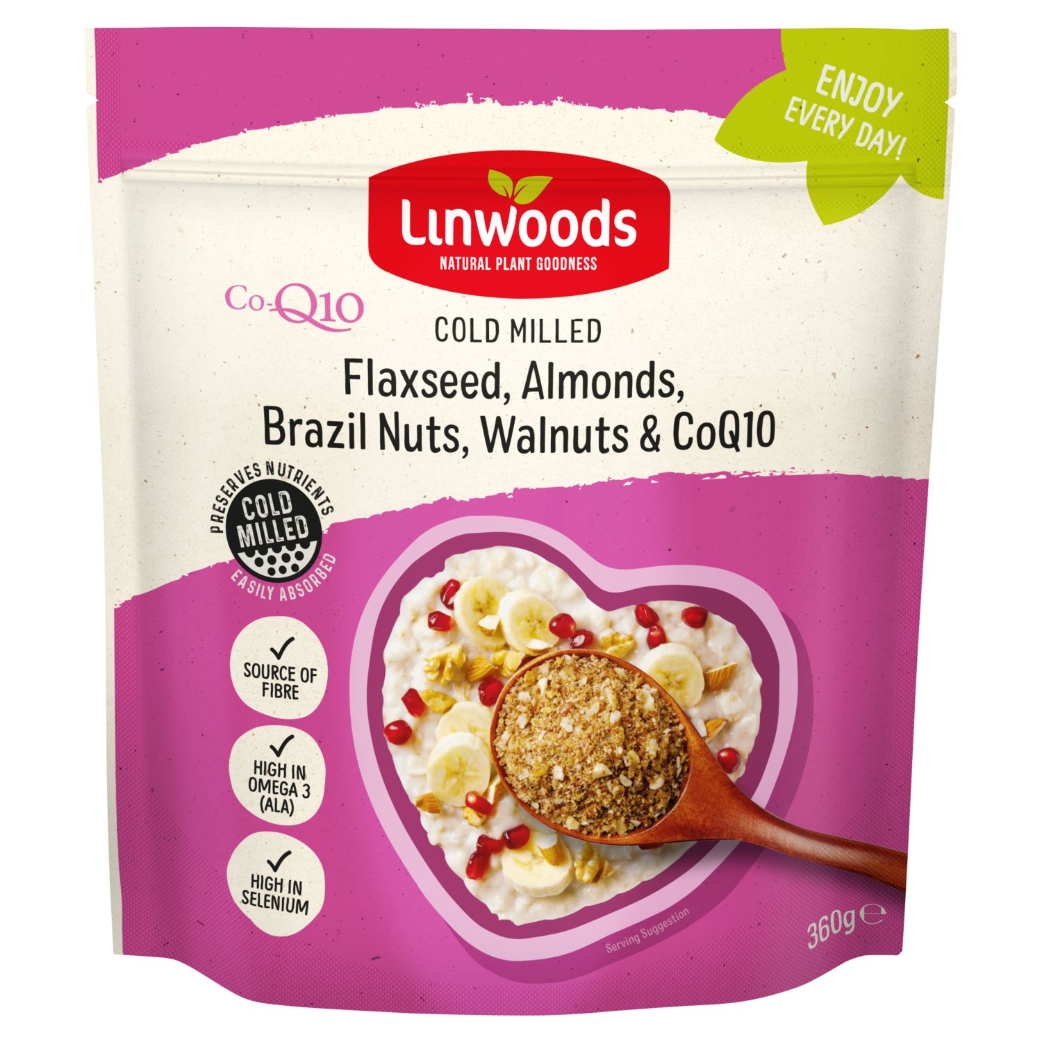 Linwoods Milled Flaxseed Nuts and Q10 (360 g)