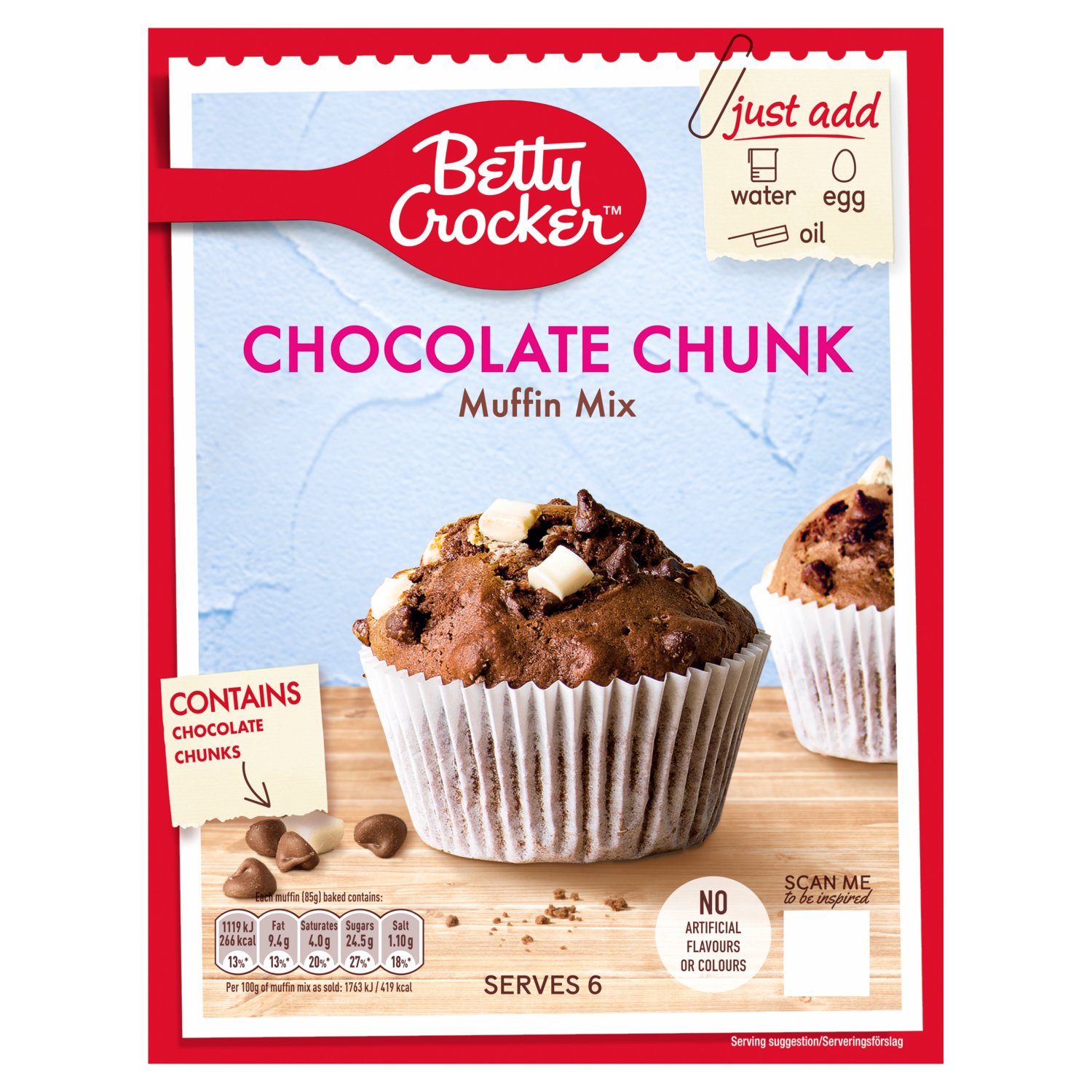 Betty Crocker Chocolate Chunk Muffin Mix  (335 g)