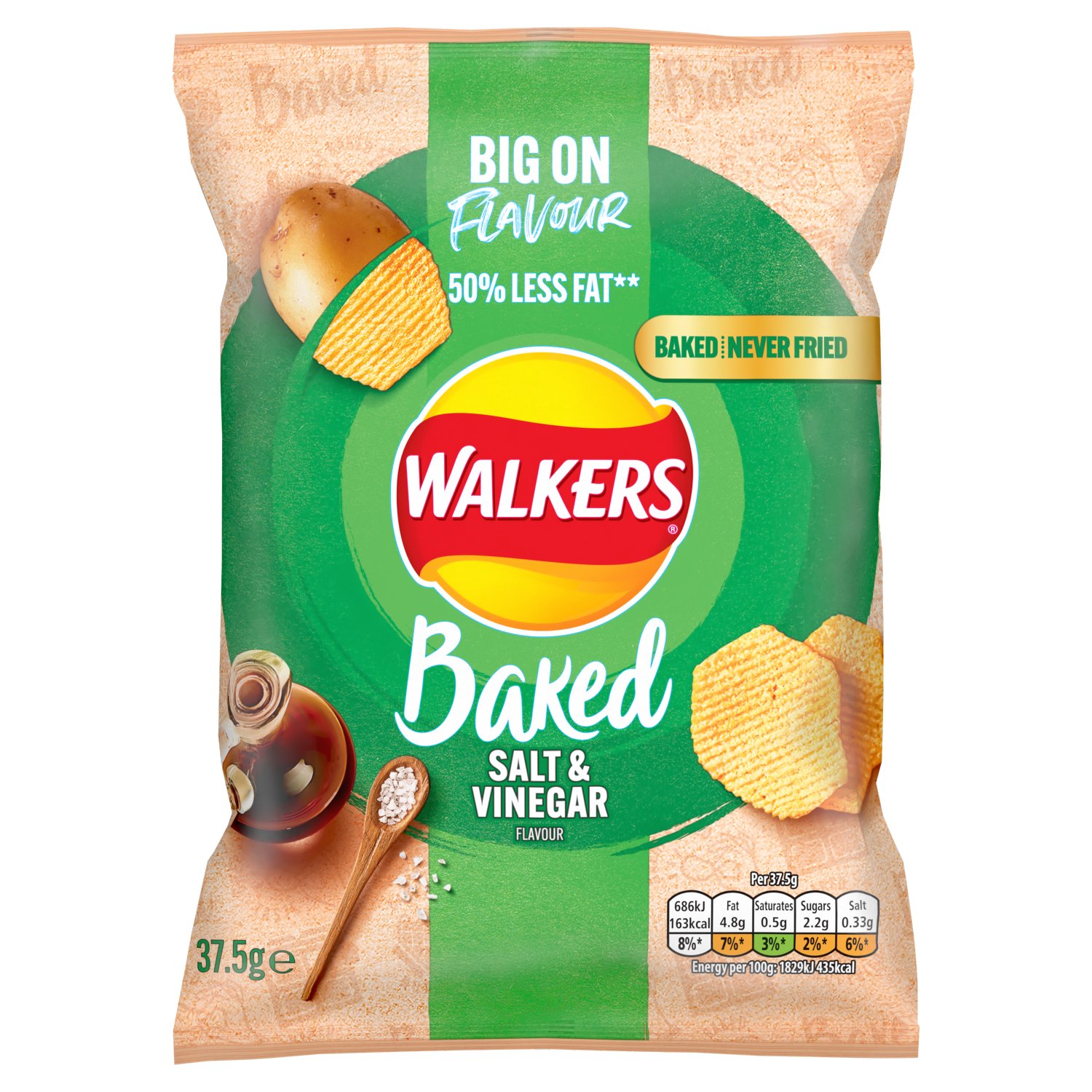 Walkers Oven Baked Salt & Vinegar Crisps (37.5 g)