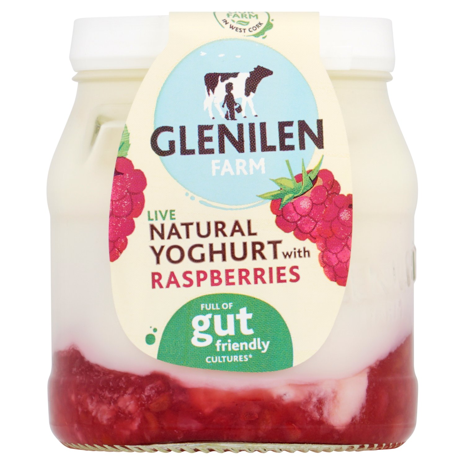 Glenilen Raspberry Live Yogurt Jar (140 g)