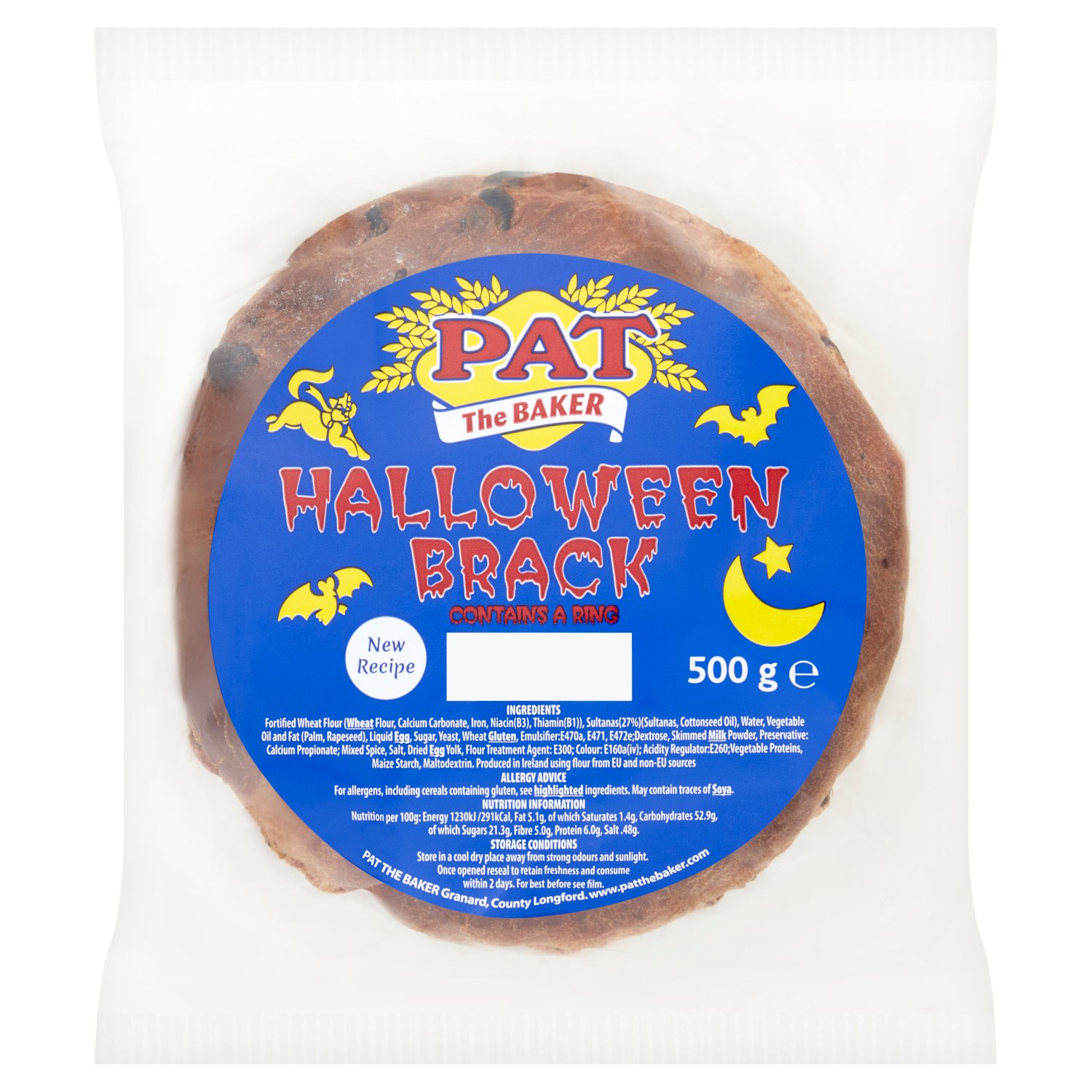 Pat The Baker Unsliced Brack  (500 g)