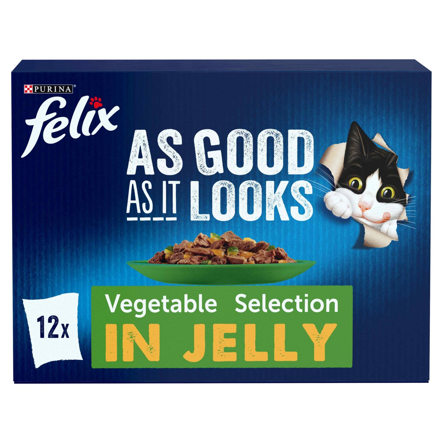 Felix Vegetable Selection in Jelly Cat Food 12 Pack (1.2 kg)