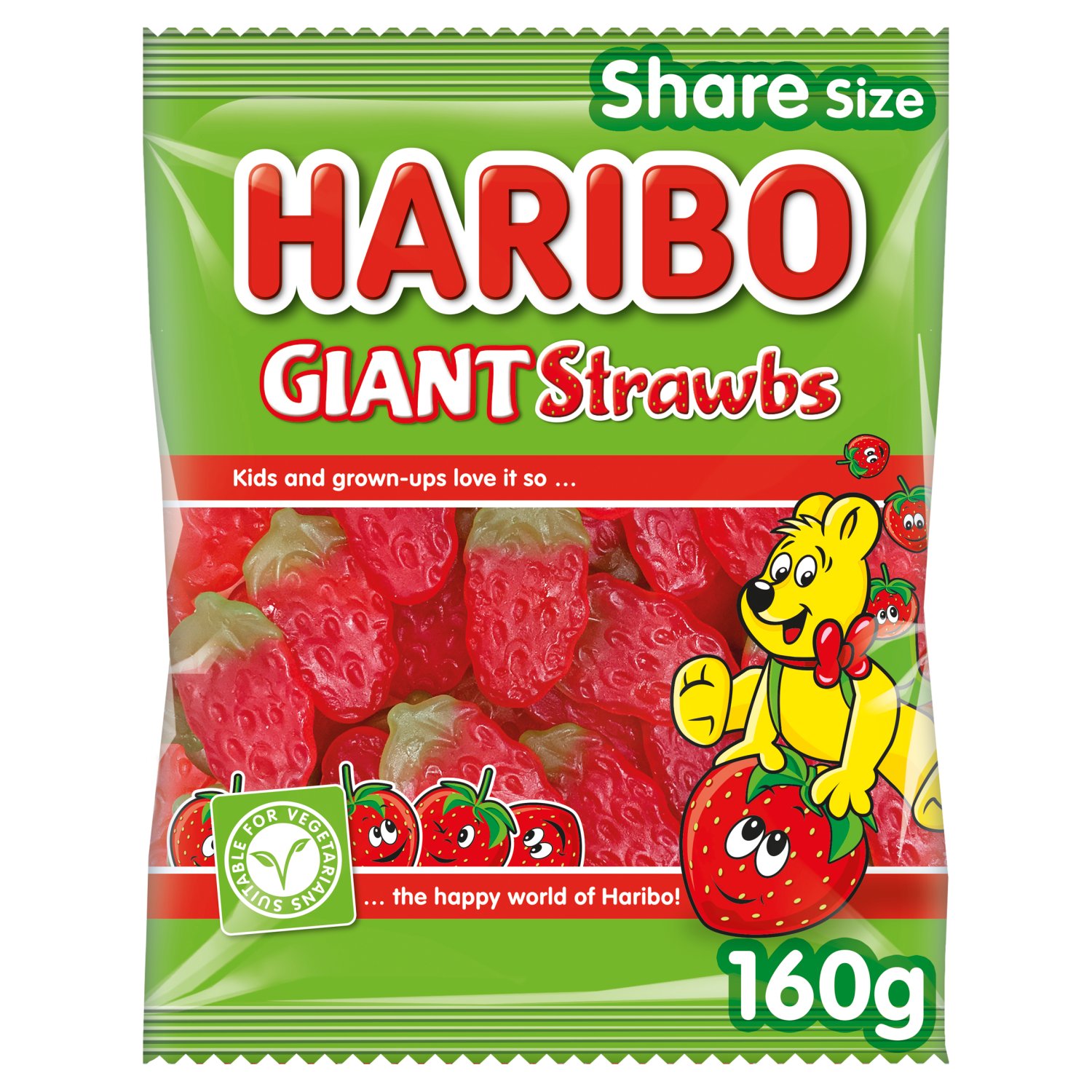 Haribo Giants Strawbs Bag (160 g)