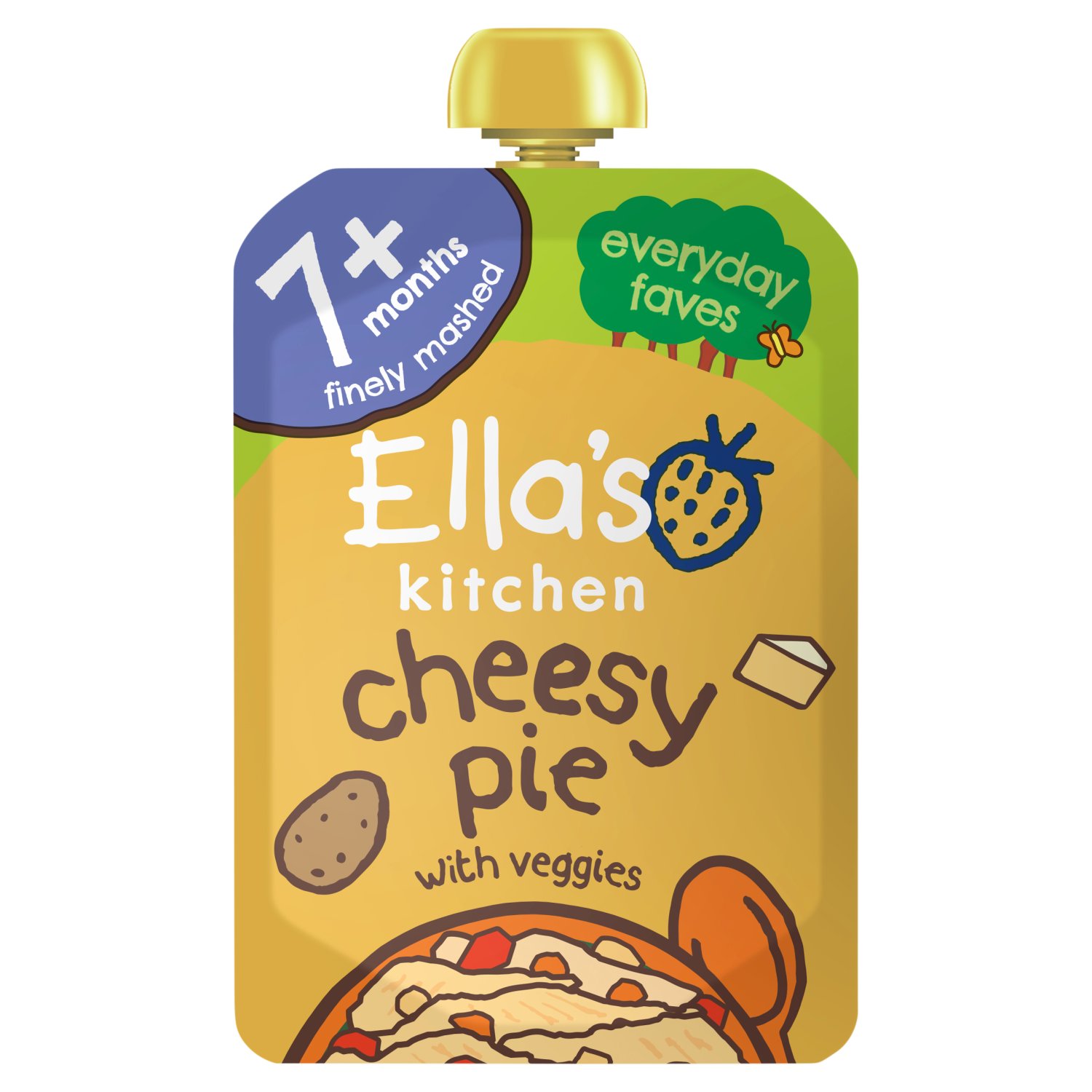 Ella's Kitchen Cheesy Pie with Veg Pouch 7+Months (130 g)