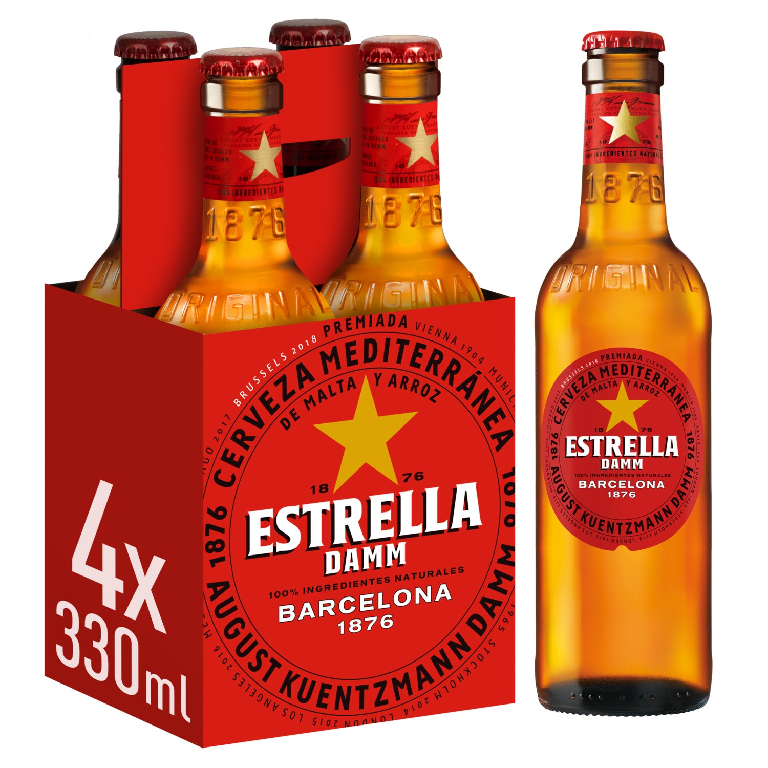 Estrella Damm 4 Pack (330 ml)