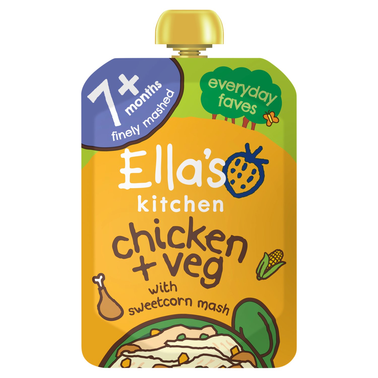 Ella's Kitchen Chicken & Veg with Sweetcorn Mash 7+Months (130 g)