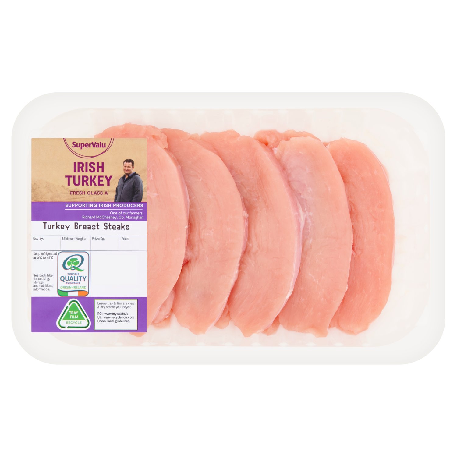 SuperValu Fresh Irish Turkey Steaks 5 Pack (450 g)