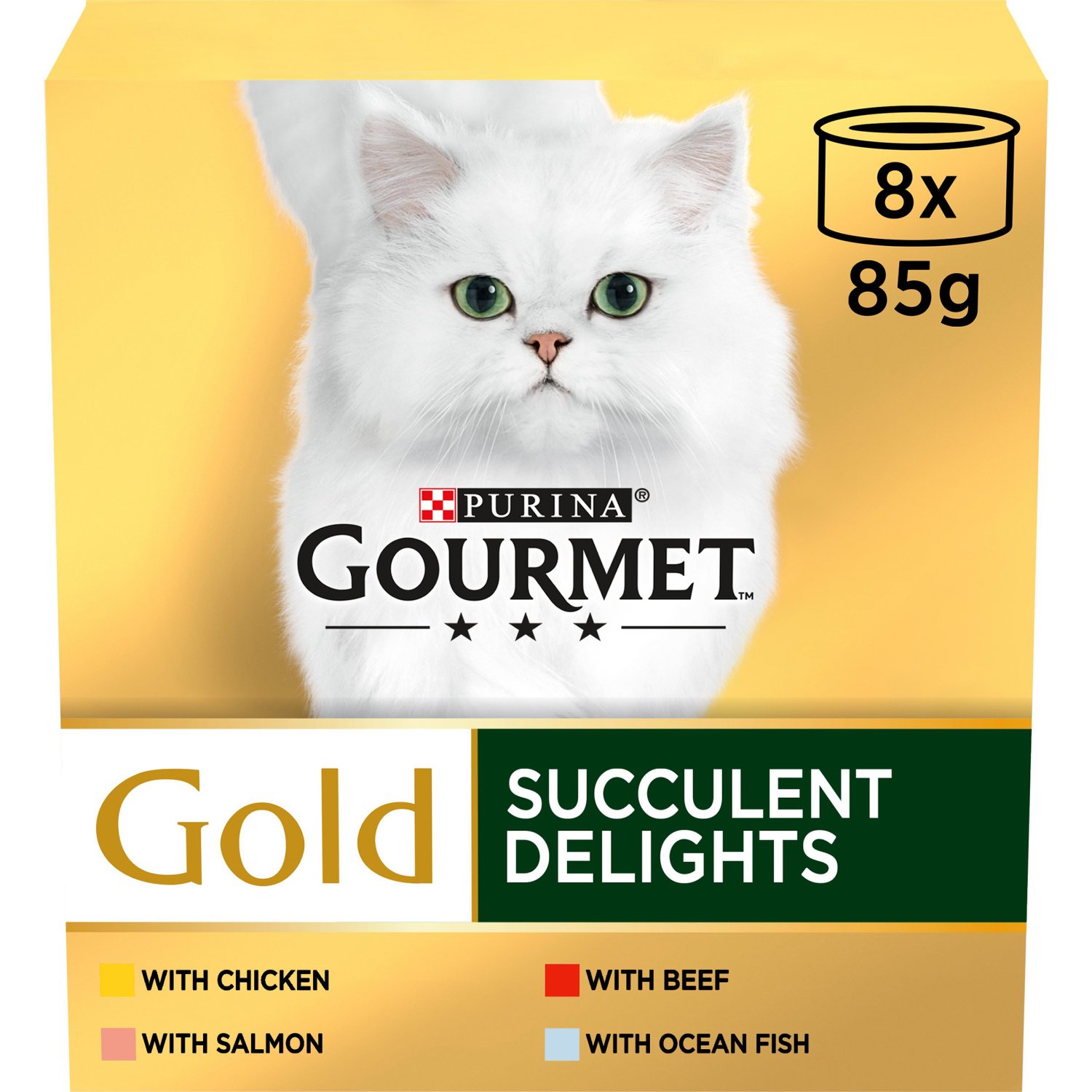 Gourmet Gold Succulent Delights Adult Wet Cat Food Chicken 8 Pack (85 g)