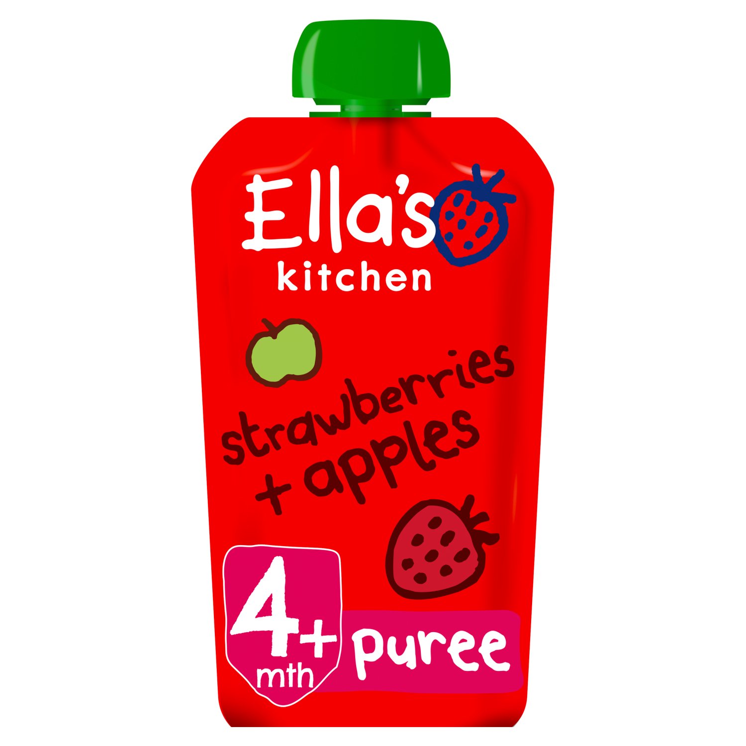 Ella's Kitchen Strawberries & Apples Pouch 4+Months (120 g)