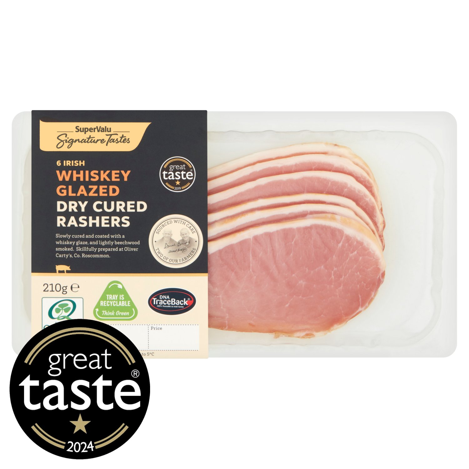 SuperValu Signature Tastes Whiskey Glazed Dry Cured Rashers (210 g)