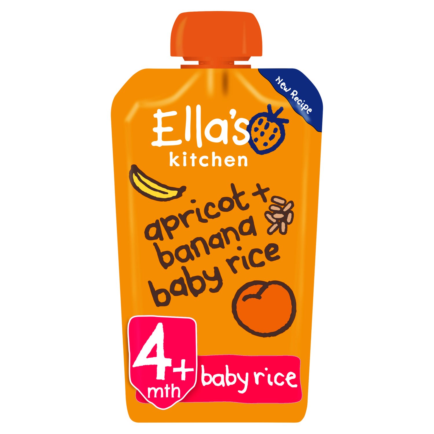 Ella's Kitchen Apricot & Banana Baby Rice 4+ Months (120 g)