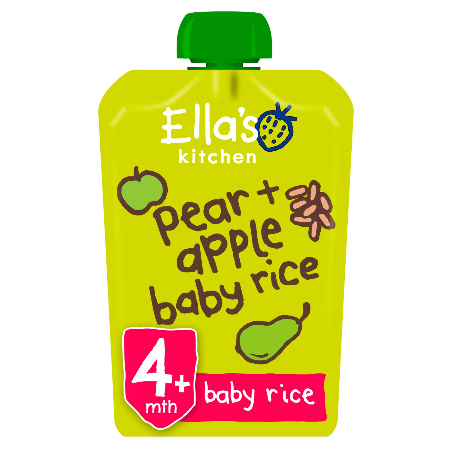 Ella's Kitchen Pear & Apple Baby Rice 4+ Months (120 g)