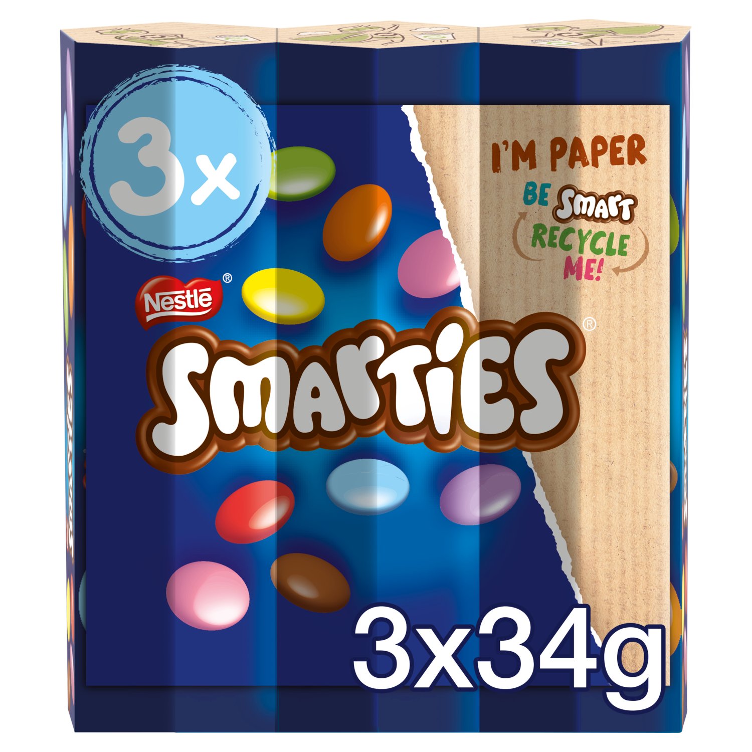 Nestle Smarties Hexatube 3 Pack (34 g)