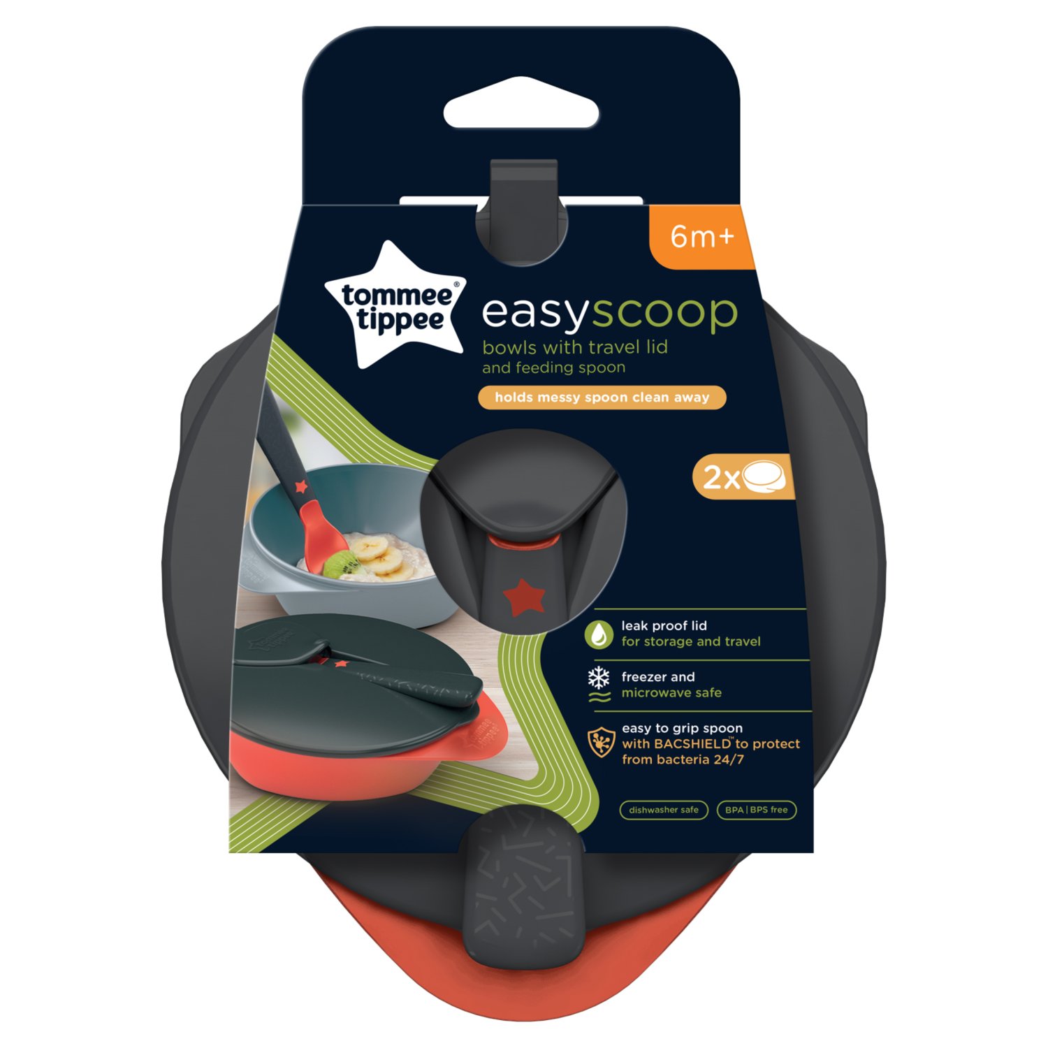Tommee Tippee Easy Scoop Feeding Bowls & Lid (1 Piece)