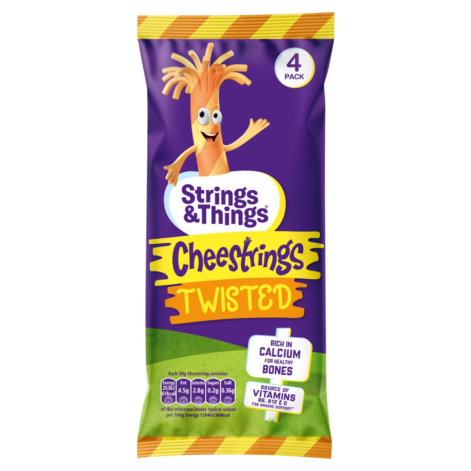 Strings & Things Cheesestrings Twisted 4 Pack (20 g)