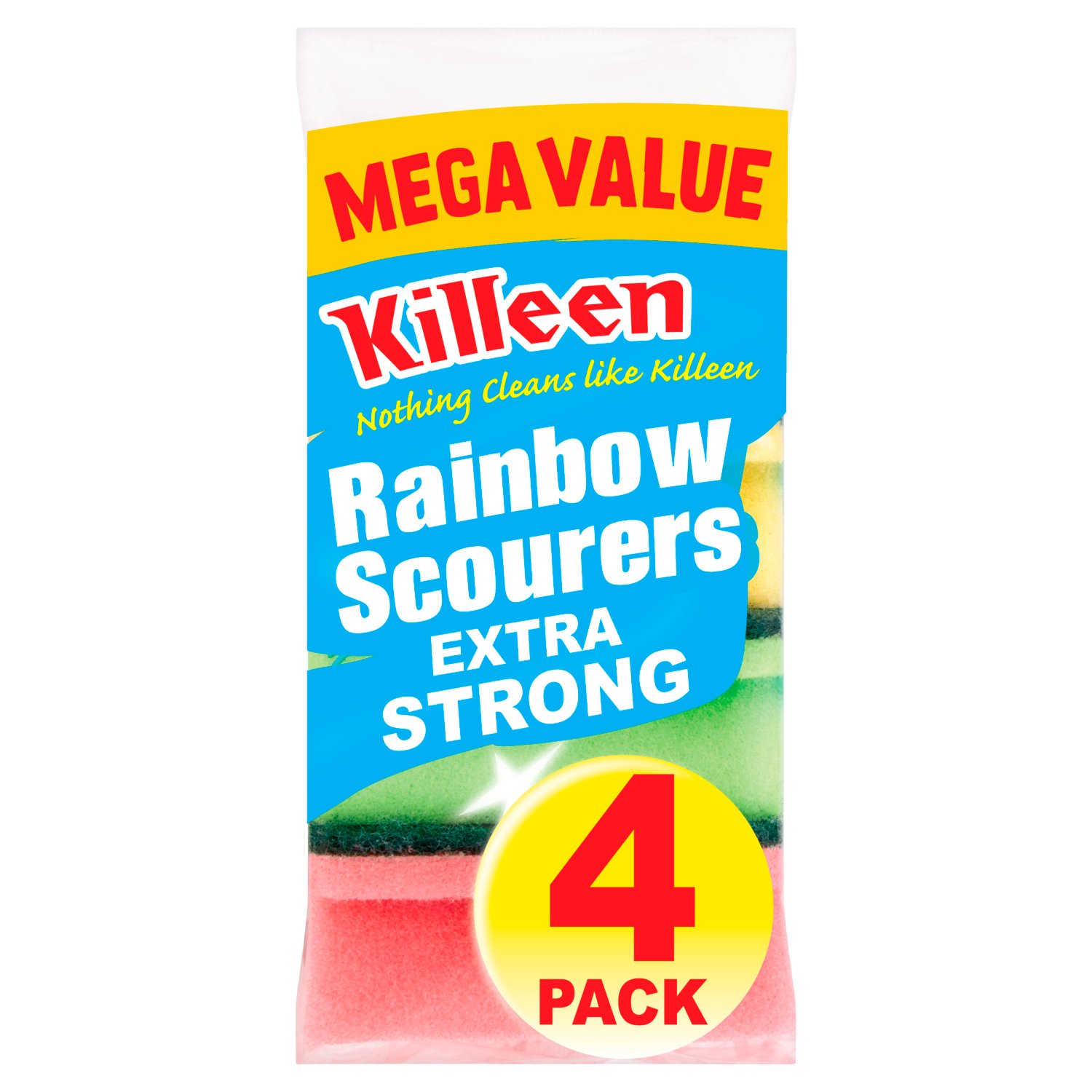 Killeen Extra Strong Rainbow Scourers 4 Pack (4 Piece)