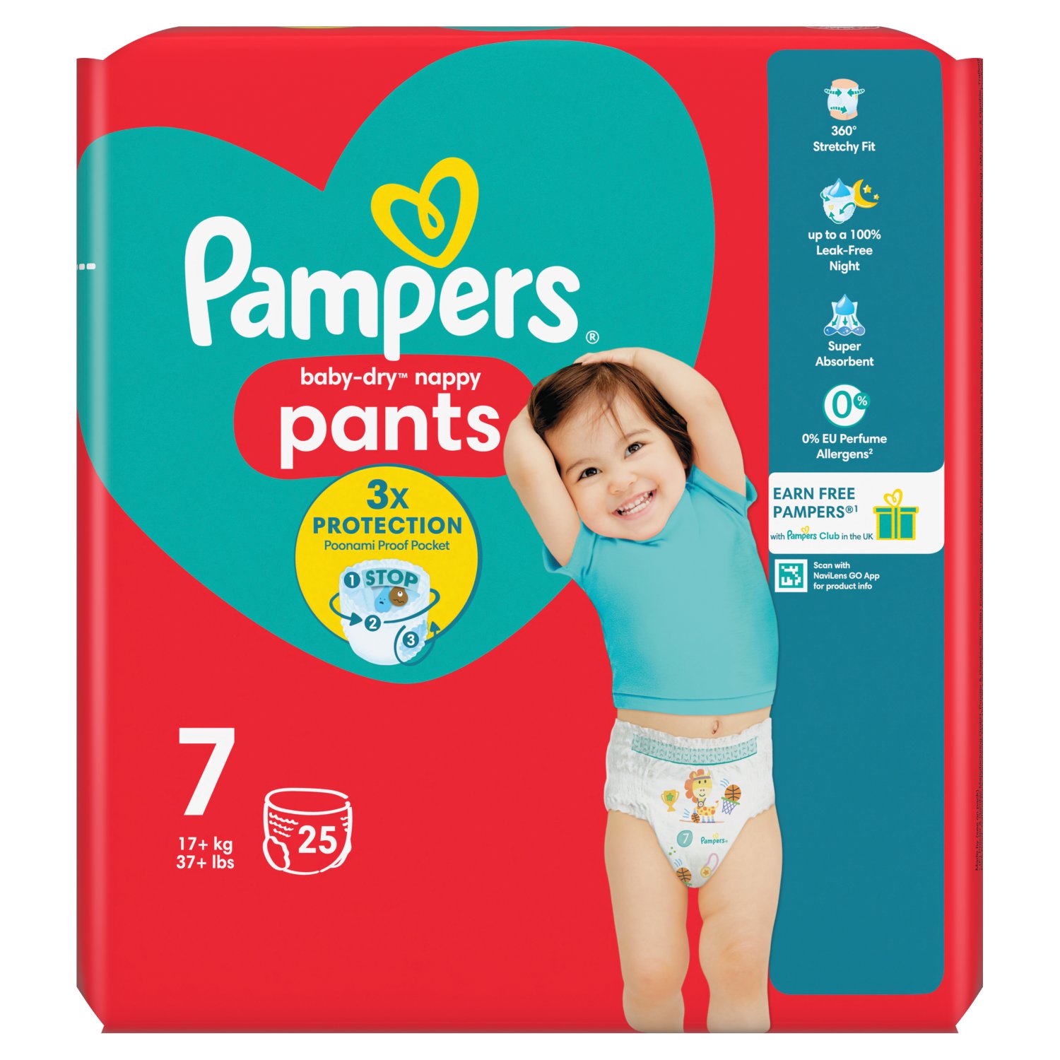 Pampers Baby Dry Nappy Pants Size 7 (25 Piece)